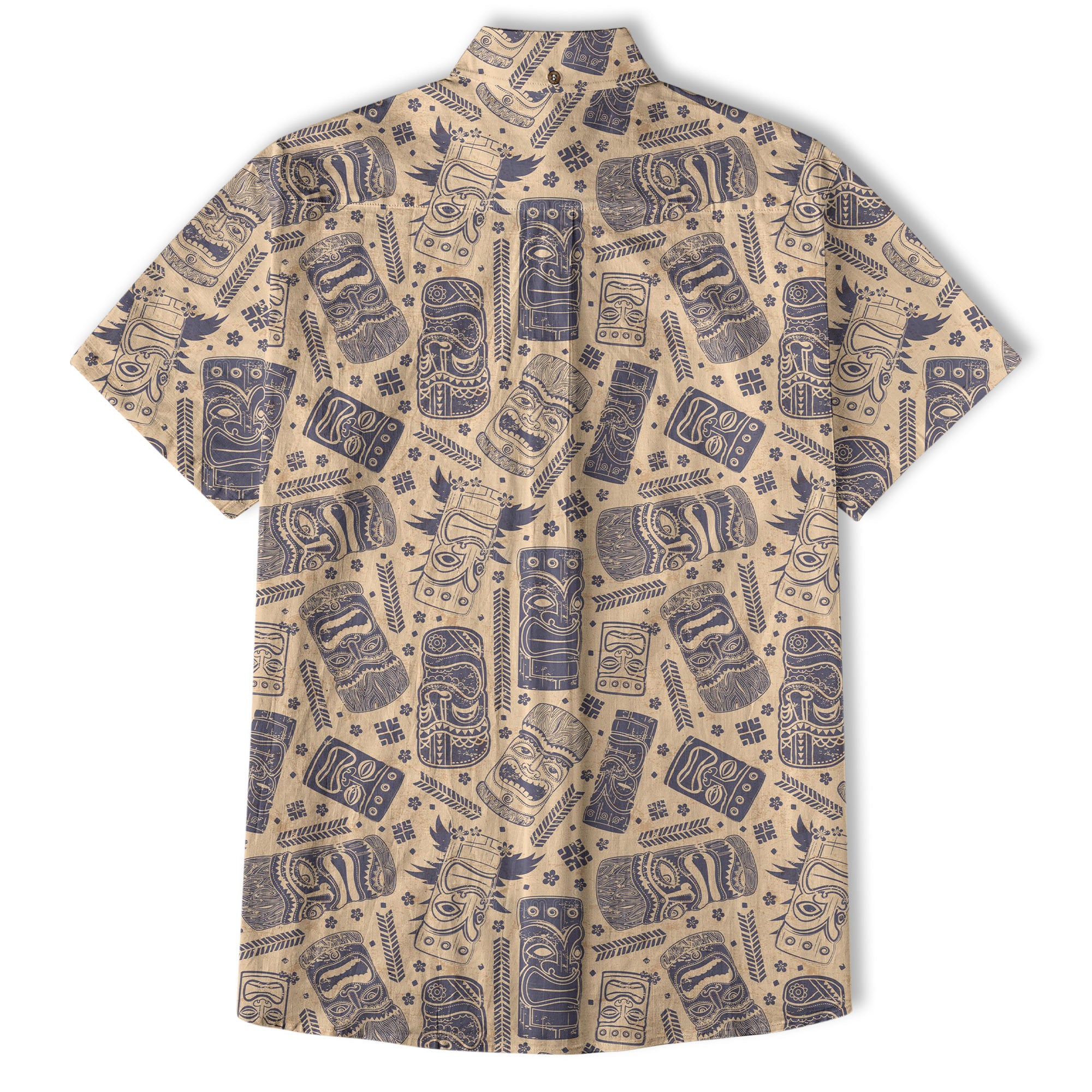 Surfing Tiki Mask Pattern Hawaii Shirt for Men, Tiki Mask Hawaiian Shirt - The Palmix