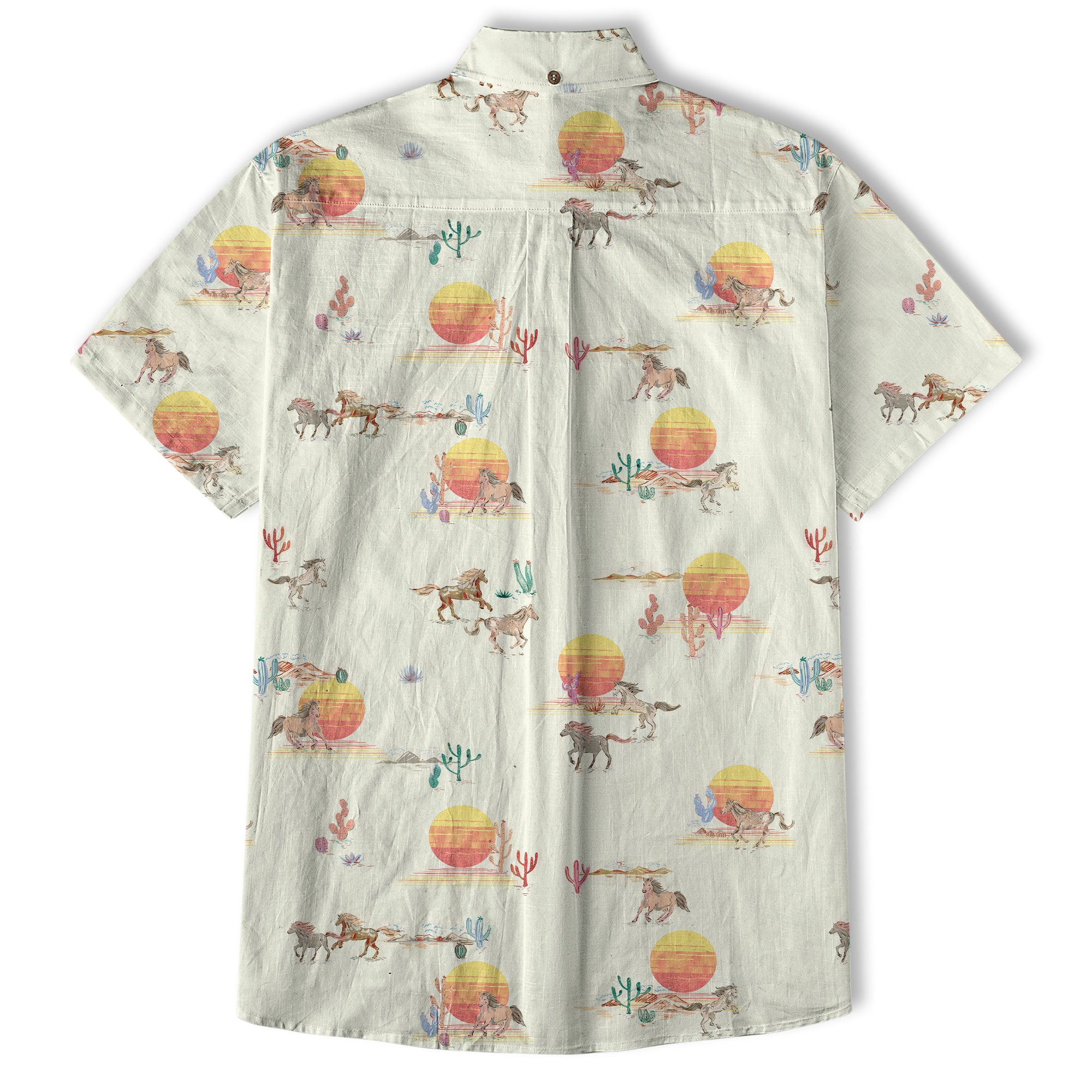 Horses Running Desert Western Hawaiian Shirt Desert Summer Beach Aloha Shirt - The Palmix