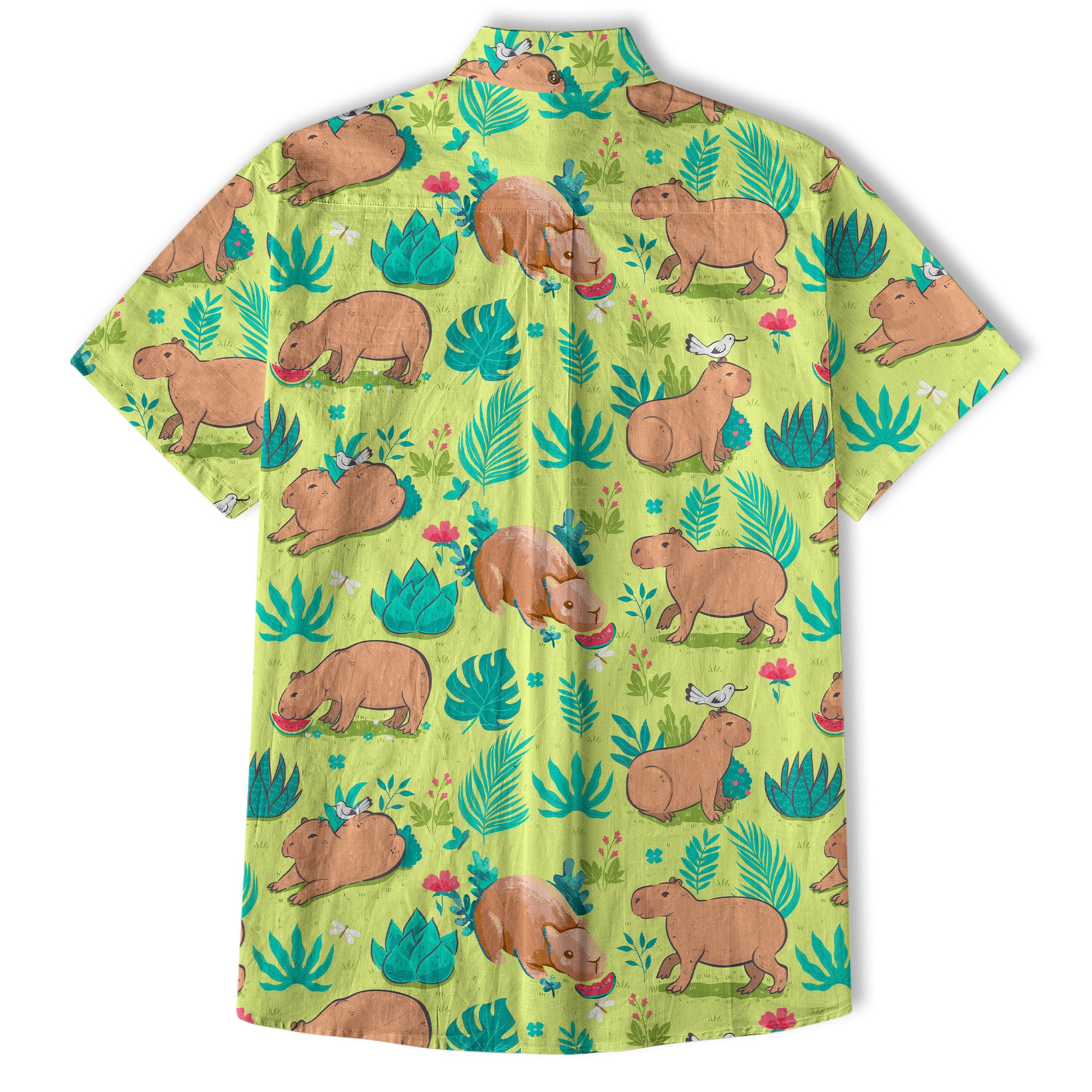Tropical Capybara Hawaiian Shirt Aloha Funny Beach Capybara Shirt - The Palmix