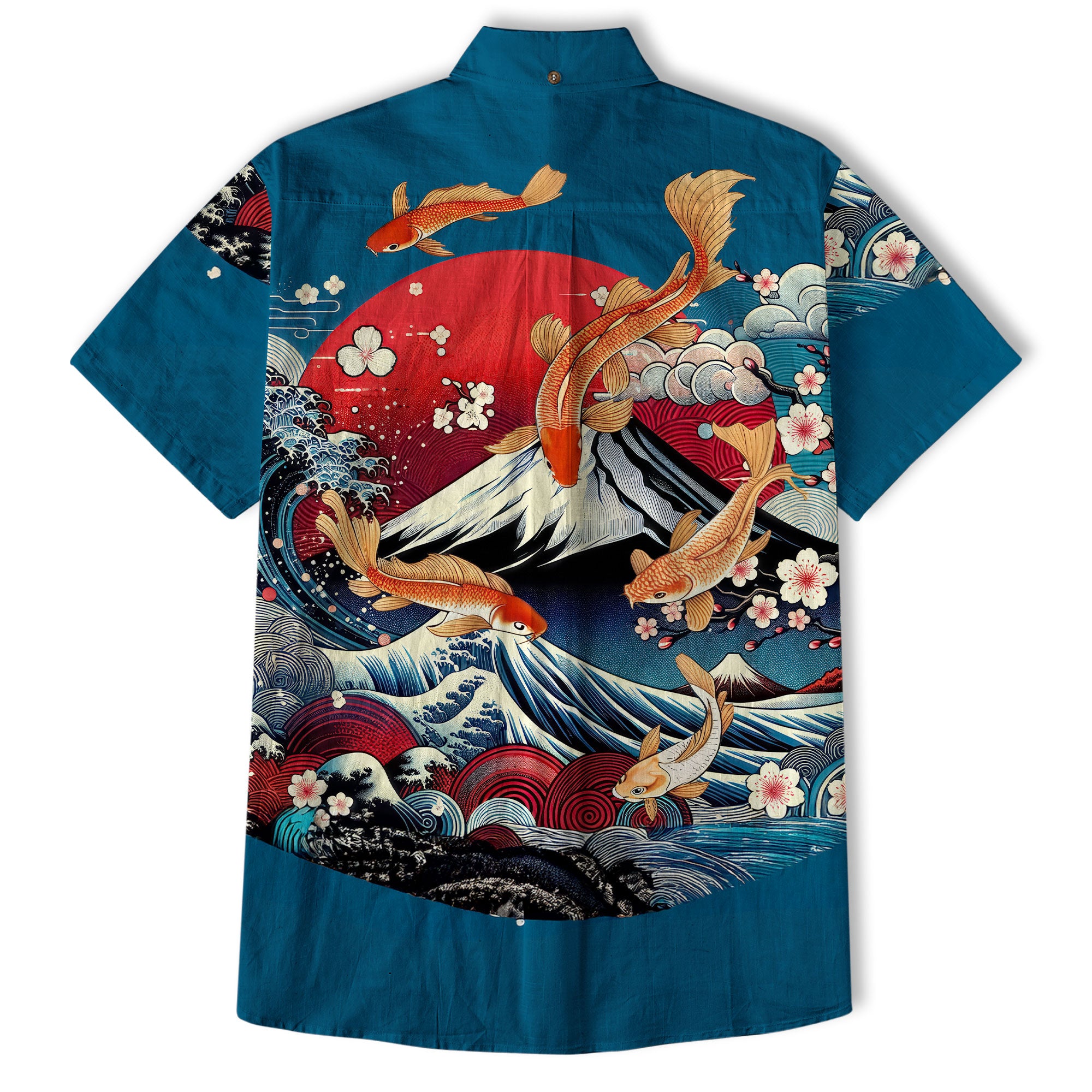 Animals Japanese Koifish Crane Hawaiian Shirt Beach Vacation Hawaiian - The Palmix