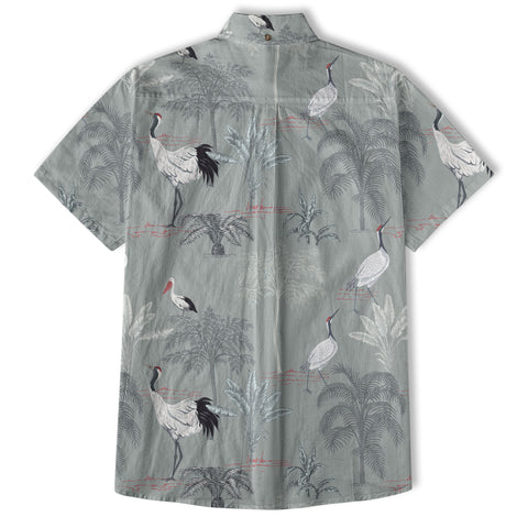 Tropical Birds in Exotic Flowers Wildlife and Plants Floral Colorful Shirt - The Palmix
