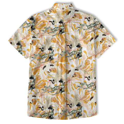 Tropical Birds in Exotic Flowers Wildlife and Plants Floral Colorful Shirt - The Palmix