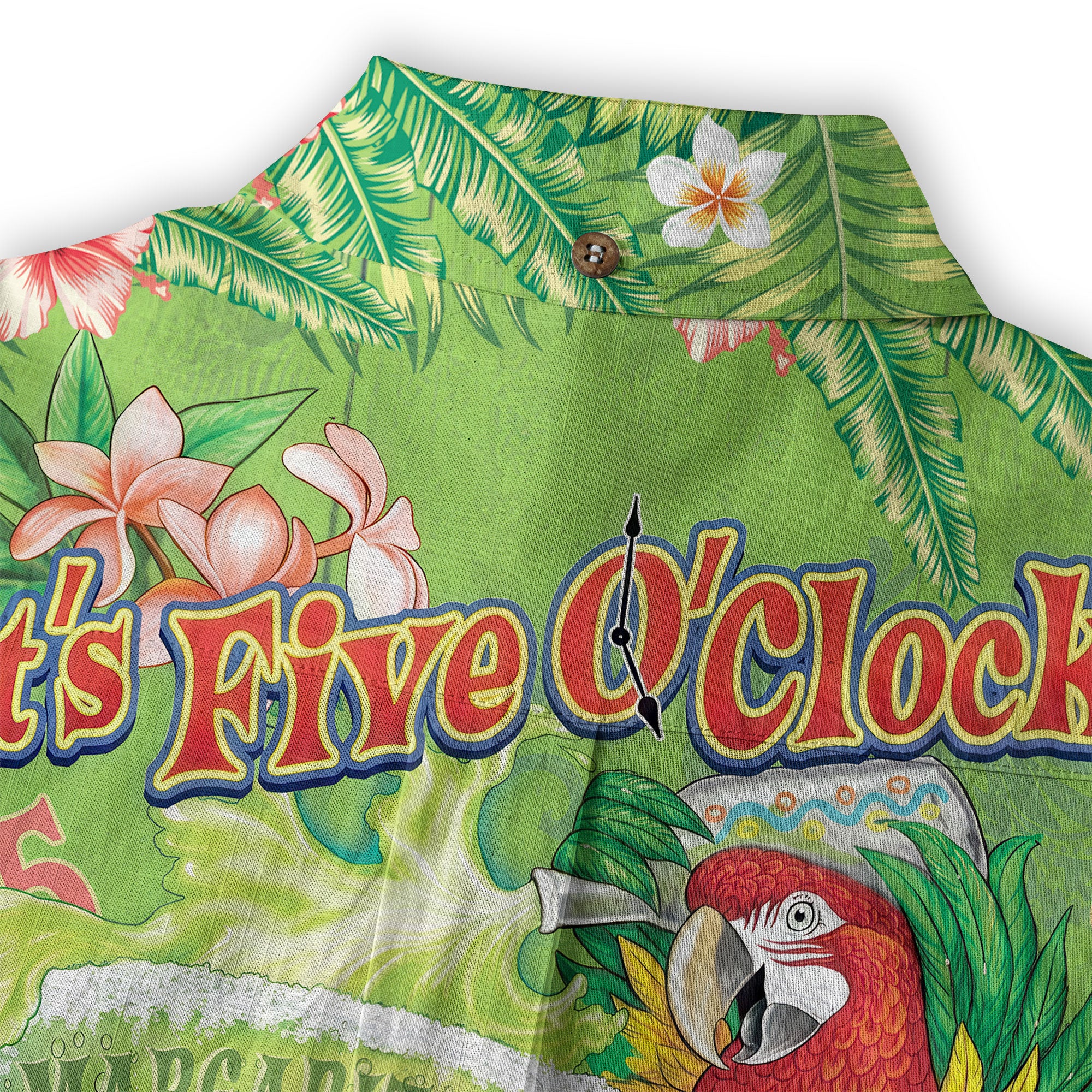 Funny Parrot Summer Party Hawaiian Shirt, I'm Not Waiting Til 5 O'clock Beach Vacation Hawaii Shirt, Cocktail Tropical Hawaiian Shirt - The Palmix