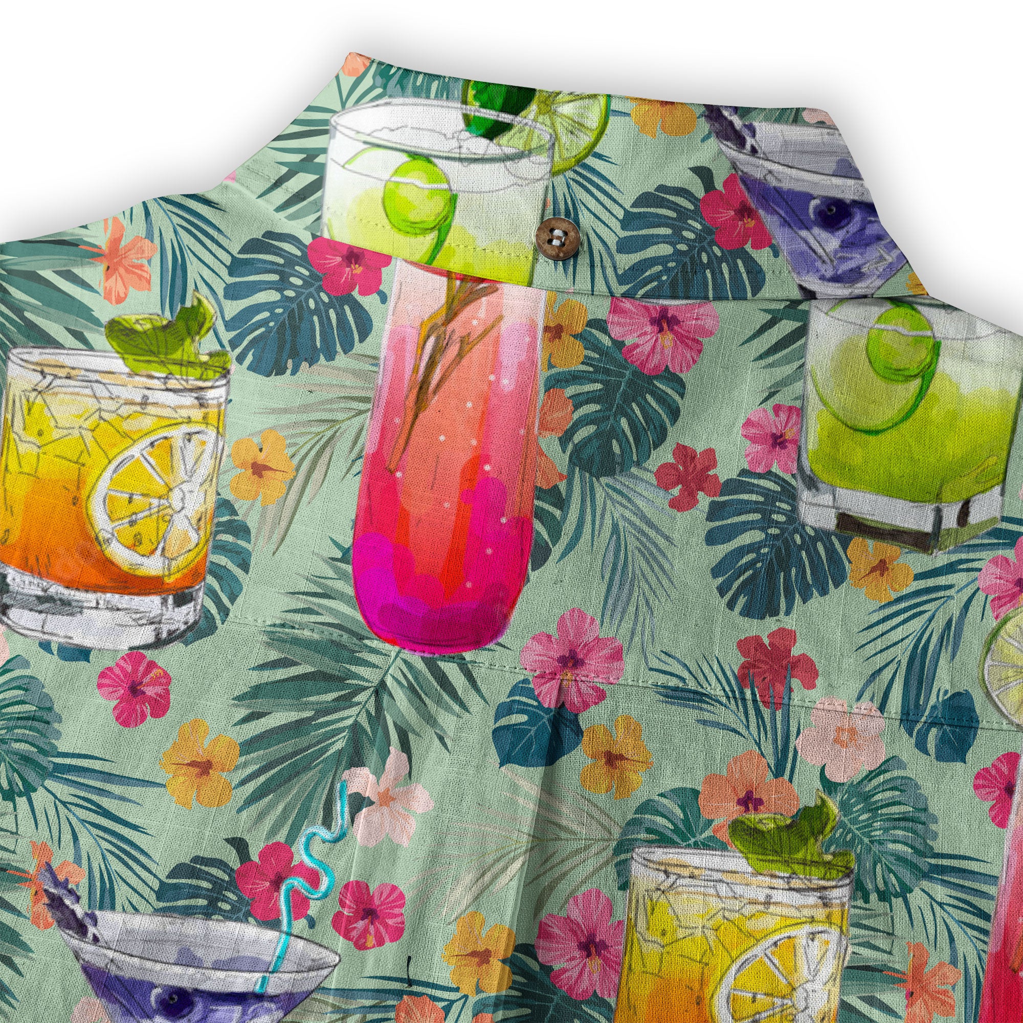 Cocktail Aloha Hawaiian Shirt, Summer Hawaiian Shirt - The Palmix