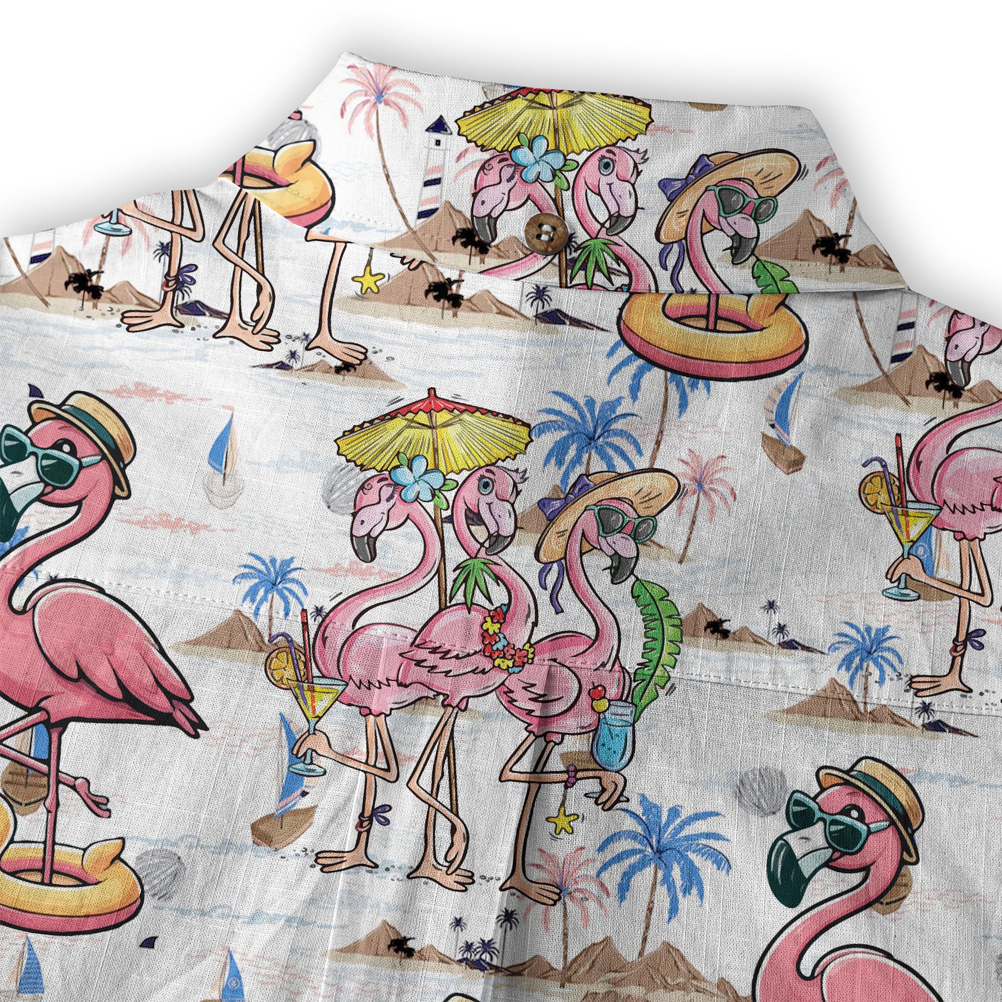 Flamingo Aloha Hawaii Shirt, Flamingo Summer Beach Hawaii Shirt - The Palmix
