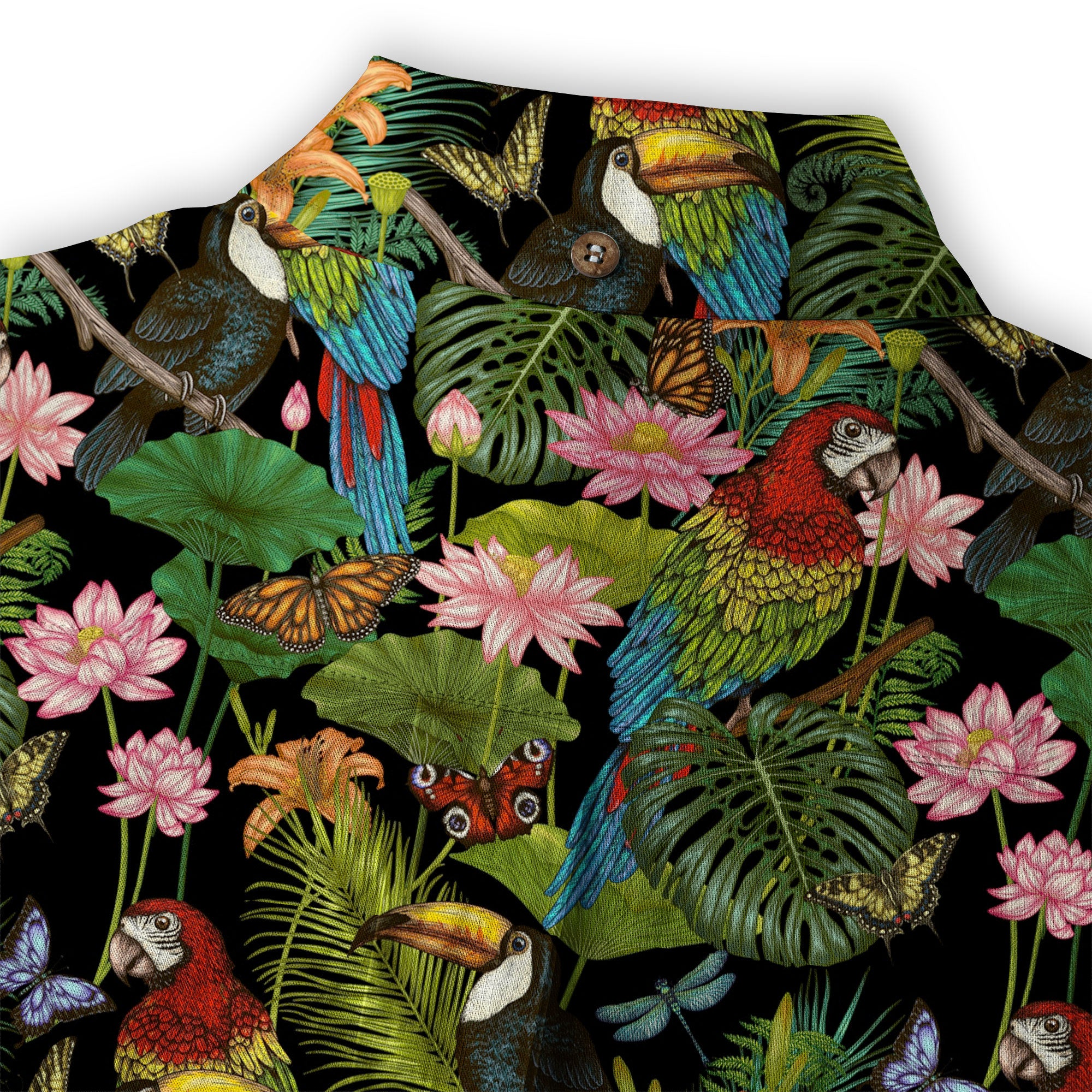 Parrot Hawaiian Button Up Shirt, Aloha Summer Beach Hawaiian Button Down Shirt - The Palmix