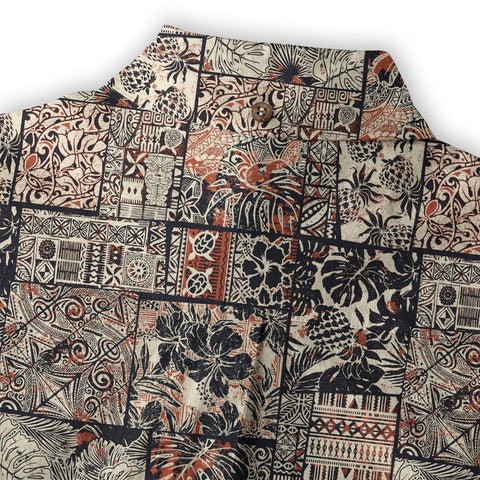 Retro Polynesian Flowers Hawaii Shirt, Aloha Pattern Hawaii Shirt - The Palmix