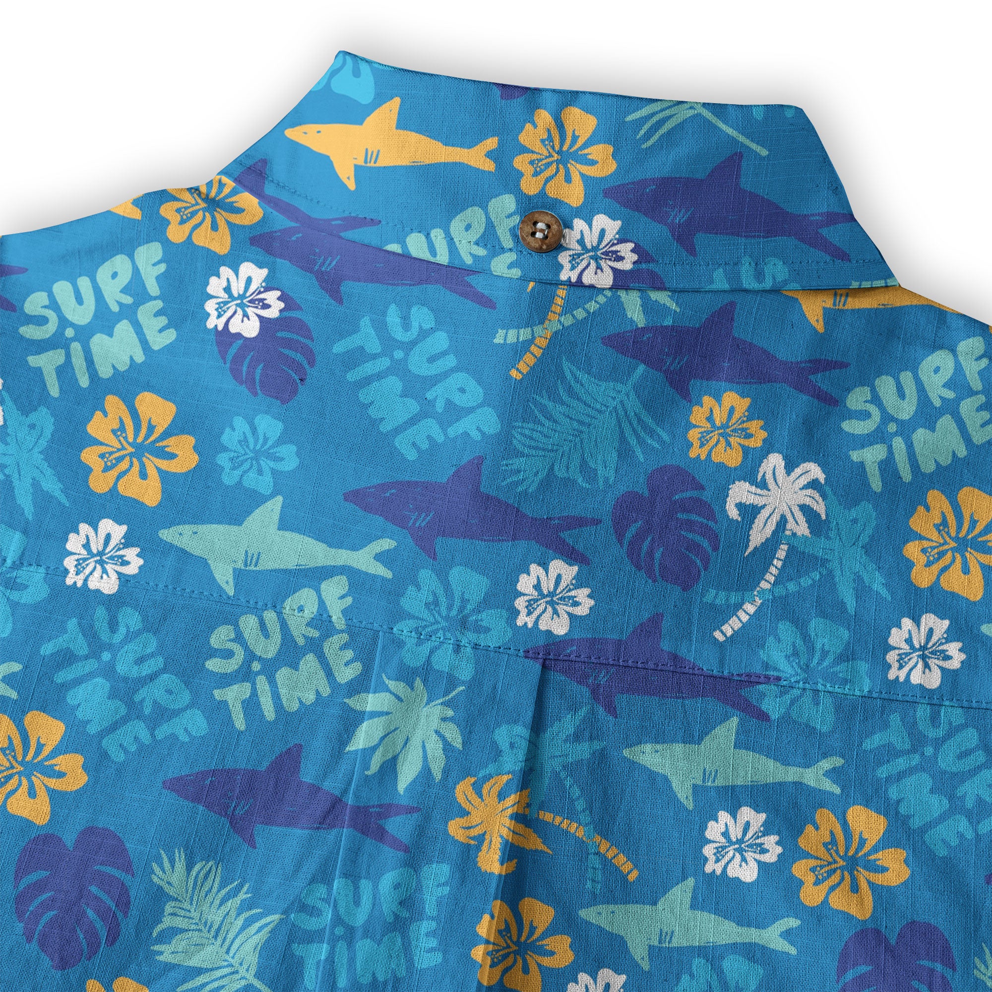 Surf Time Hibiscus Flowers Hawaii Shirt, Aloha Pattern Hawaii Shirt - The Palmix