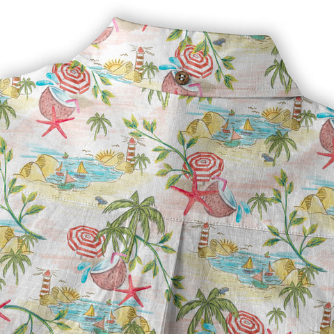 Summer Beach Flowers Hawaii Shirt, Aloha Pattern Hawaii Shirt - The Palmix