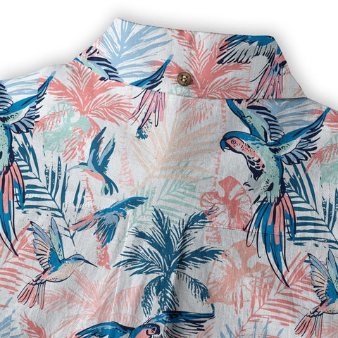 Flying Bird Aloha Flowers Hawaii Shirt, Hibiscus Hawaii Shirt - The Palmix