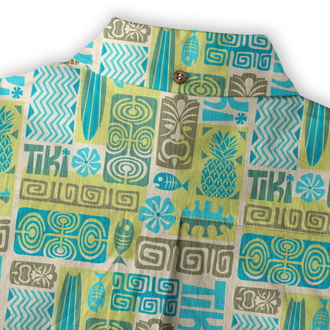 Exotic Tiki Pattern Hawaii Shirt, Hibiscus Hawaii Shirt - The Palmix