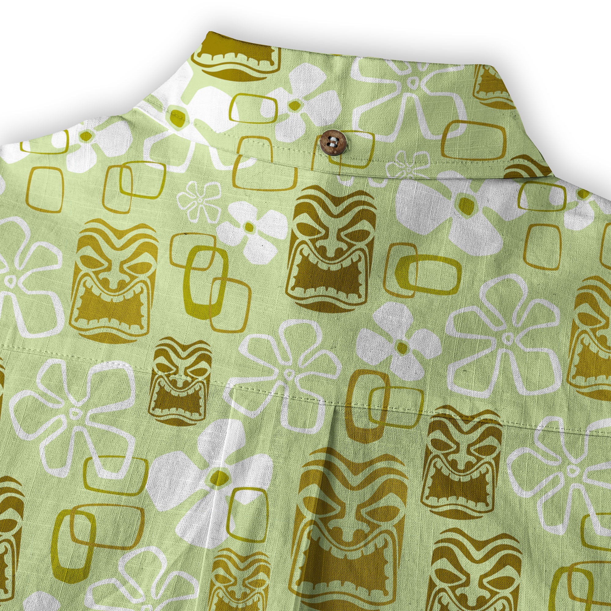 Exotic Tiki Pattern Hawaii Shirt for Men, Hibiscus Hawaii Shirt - The Palmix