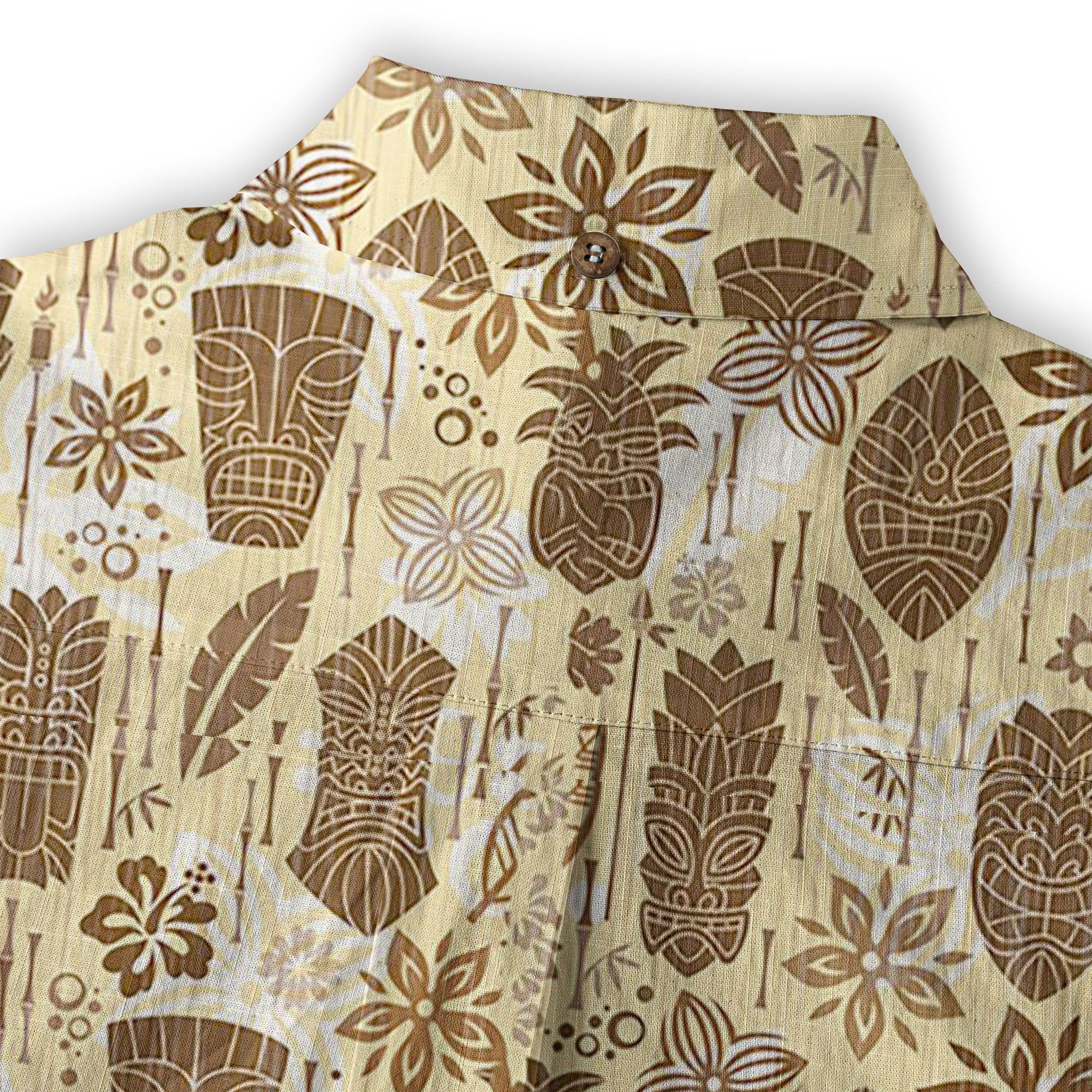Surfing Tiki Mask Pattern Hawaii Shirt for Men, Tiki Mask Hawaiian Shirt - The Palmix