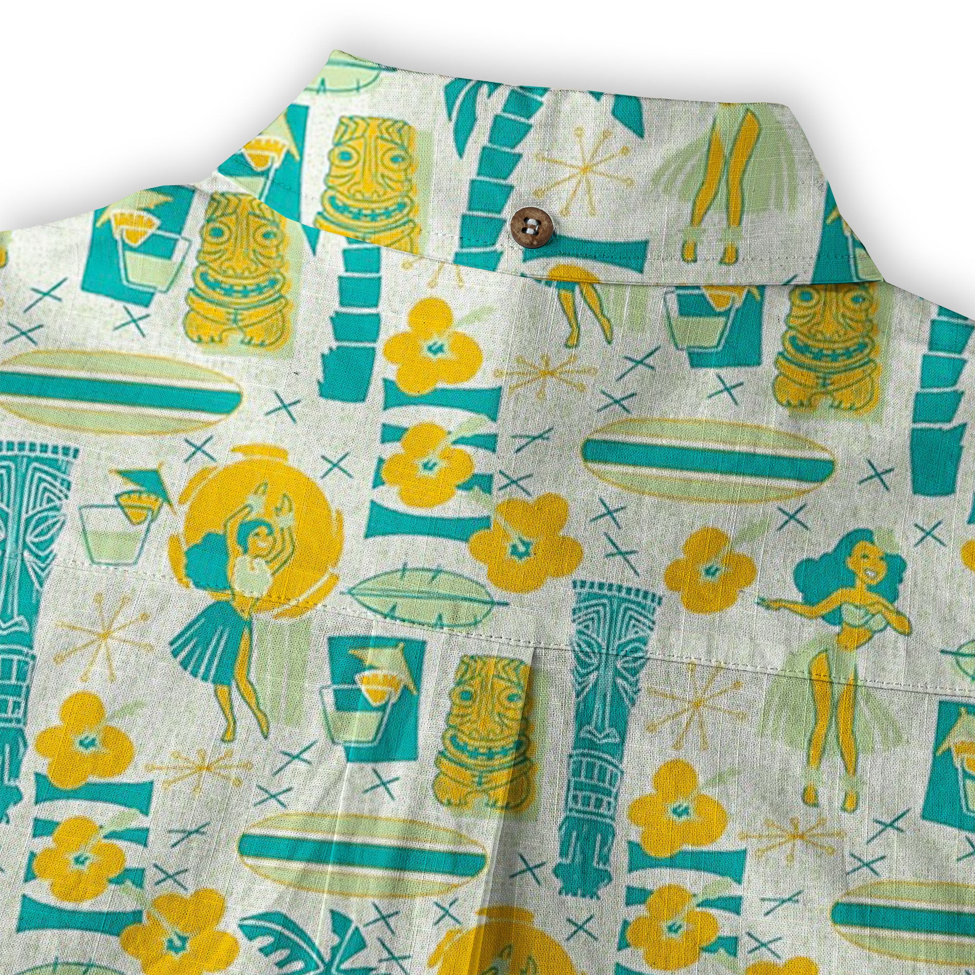 Surfing Tiki Mask Pattern Hawaii Shirt for Men, Tiki Mask Hawaiian Shirt - The Palmix