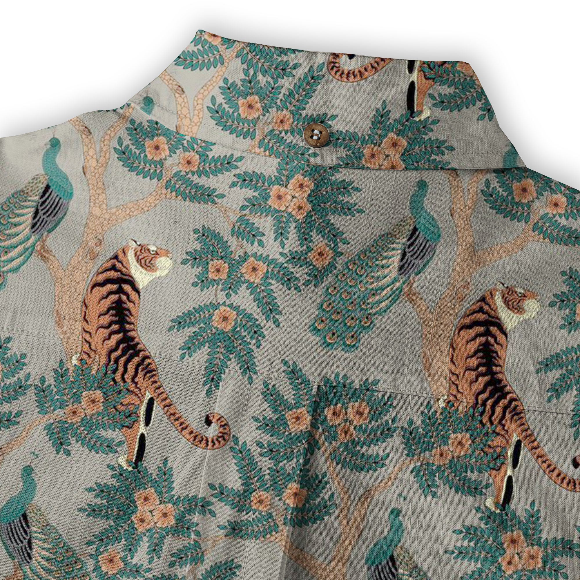 Tiger And Peacock Jungle Aloha Hawaiian Shirt - The Palmix