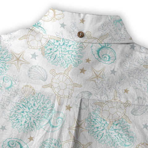 Sea Ocean Animals Women's Hawaiian Shirt, Ocean Animals Hawaiian Shirt - The Palmix