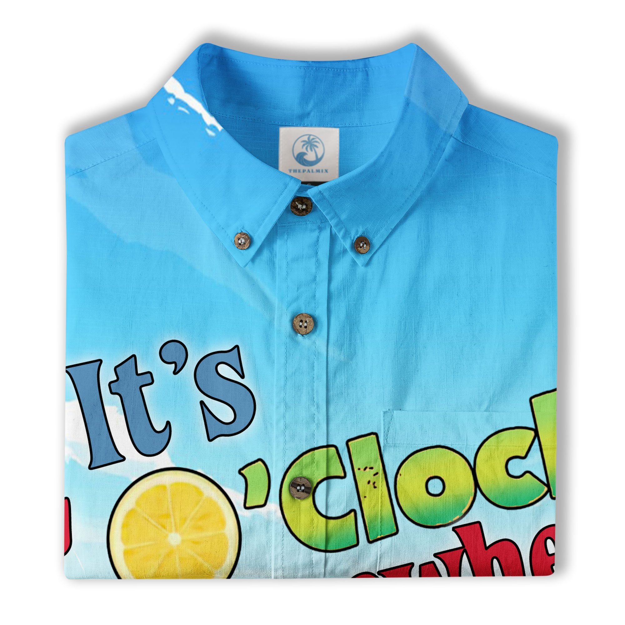 Parrot Summer Party Hawaiian Shirt, It's 5 Oclock Somewhere Button Up Shirt, Cocktail Tropical Hawaiian Shirt - The Palmix