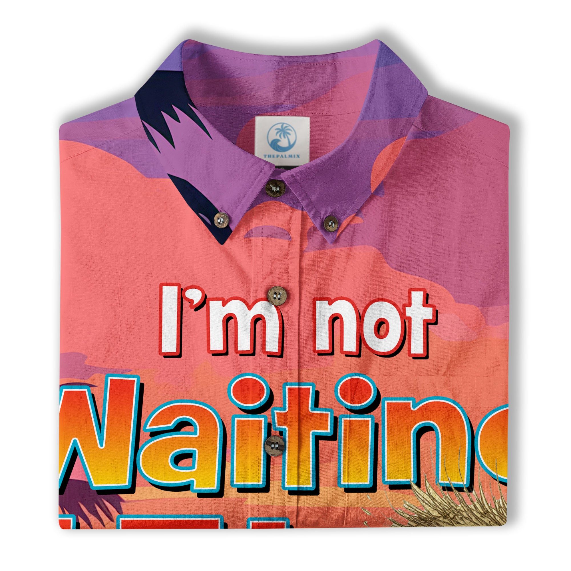 Funny Parrot Summer Party Hawaiian Shirt, I'm Not Waiting Til 5 O'clock Beach Vacation Button Up Shirt, Cocktail Tropical Hawaiian Shirt - The Palmix