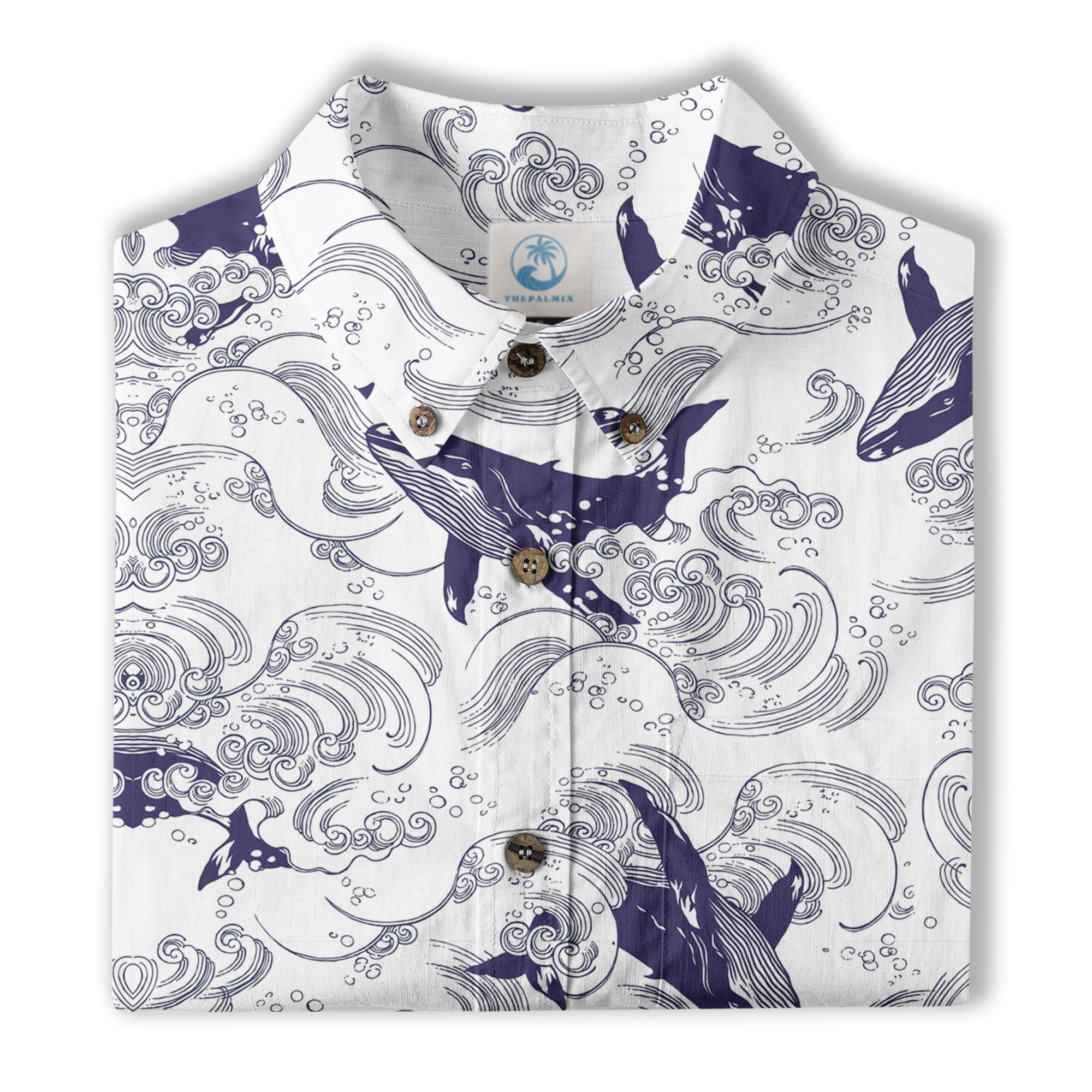 Whale Hawaiian Pattern, Ocean Animals Hawaii Shirt - The Palmix
