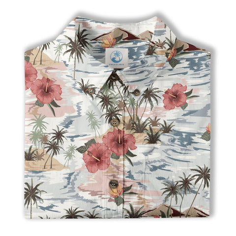 Vintage Beautiful Beach Aloha Pattern Hawaii Shirt - The Palmix