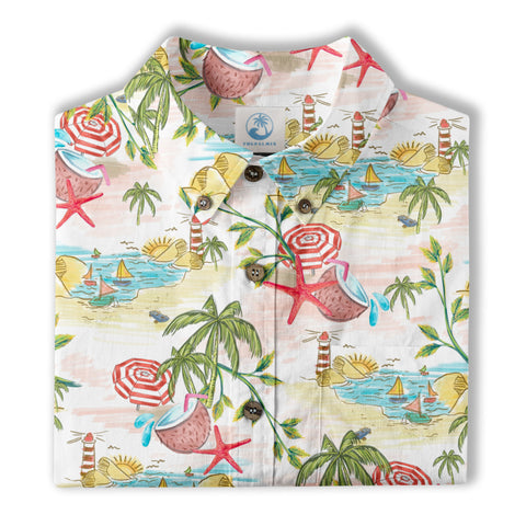 Summer Beach Flowers Hawaii Shirt, Aloha Pattern Hawaii Shirt - The Palmix