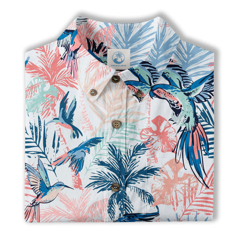 Flying Bird Aloha Flowers Hawaii Shirt, Hibiscus Hawaii Shirt - The Palmix