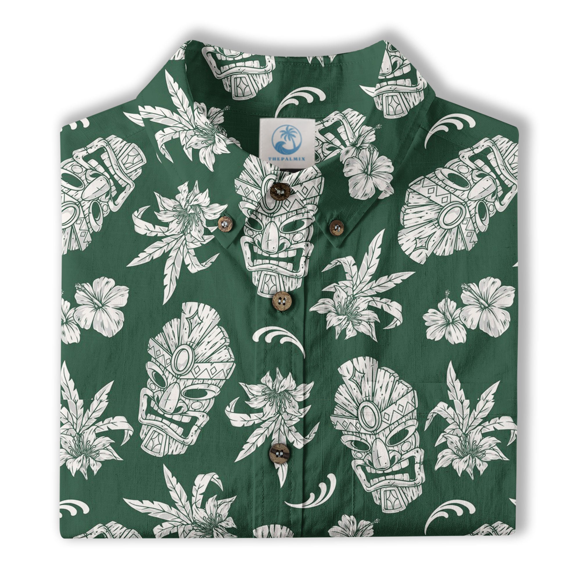 Tiki Mask Pattern Hawaii Shirt for Men - The Palmix