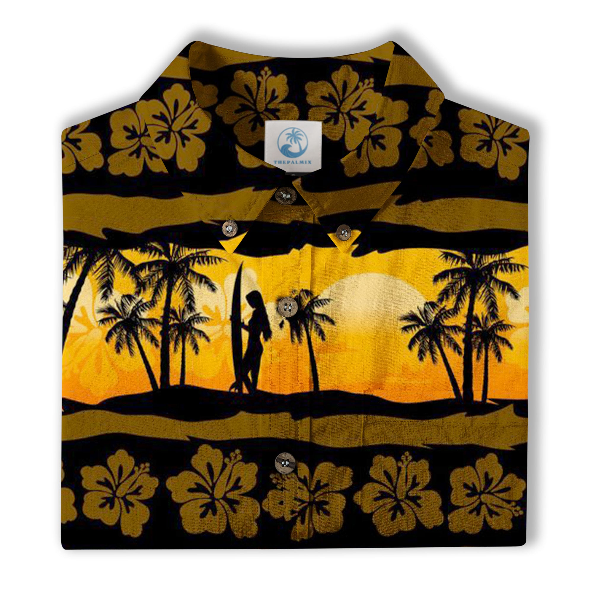 Vintage Sunset Hawaii Shirt for Men, Aloha Pattern Hawaii Shirt - The Palmix