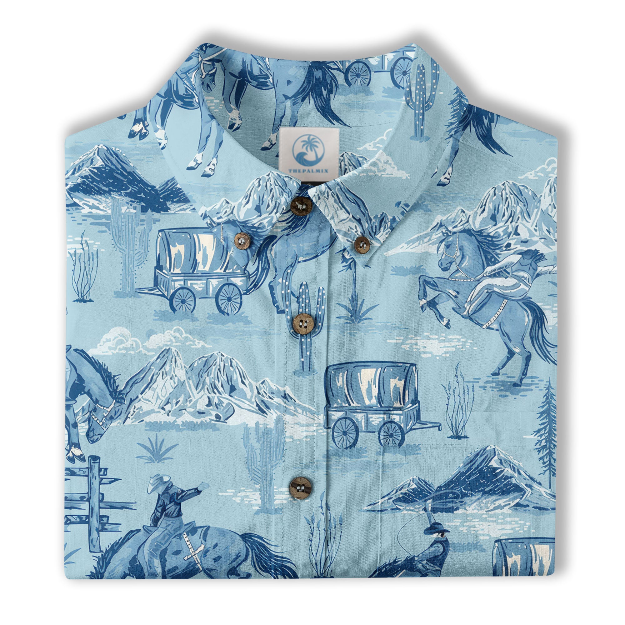 Horses Running Desert Western Hawaiian Shirt Desert Summer Beach Aloha Shirt - The Palmix