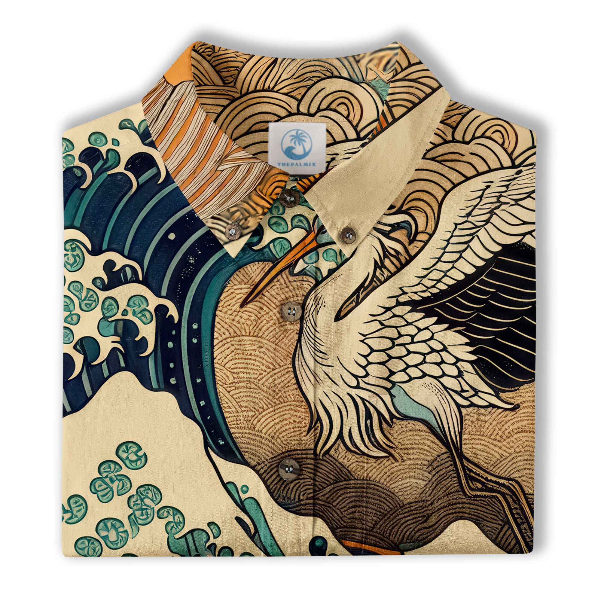 Animals Japanese Koifish Crane Hawaiian Shirt Beach Vacation Hawaiian - The Palmix