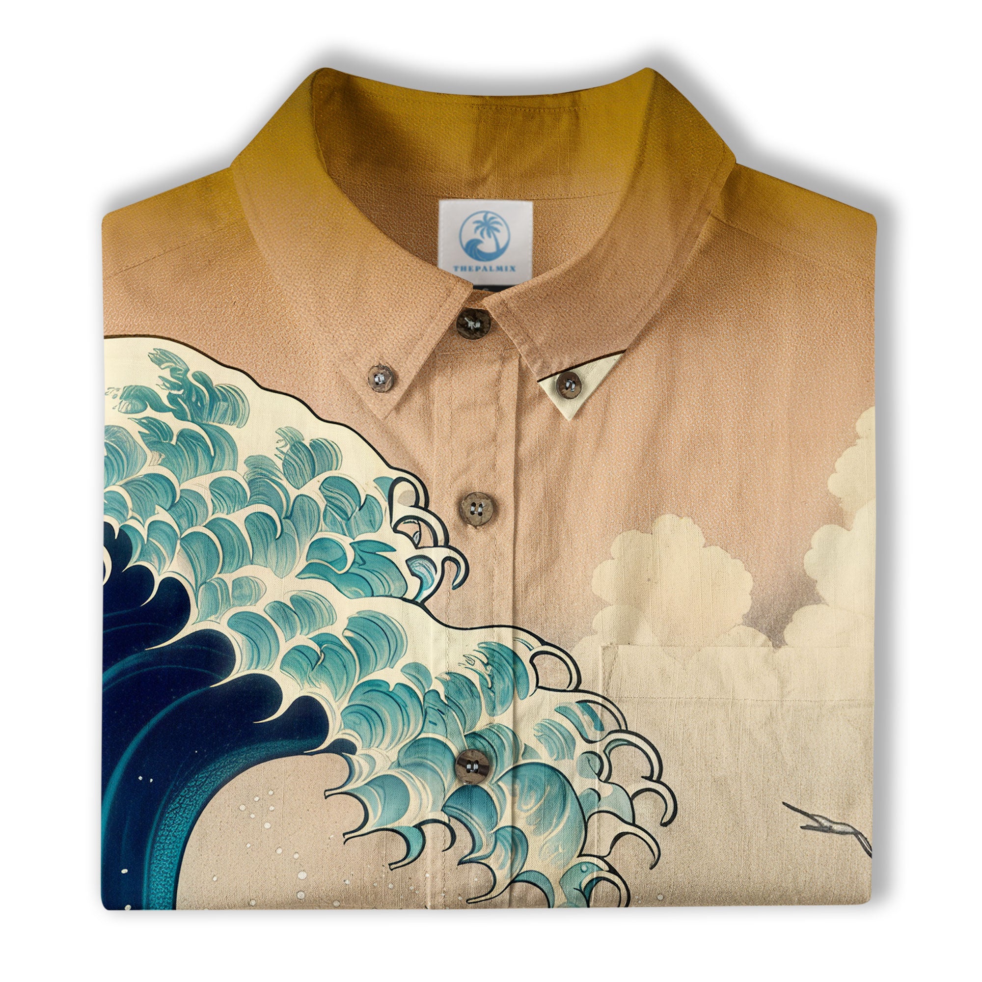 Crane Sakura Japanese Hawaiian Shirt Ocean Wave Koi Carp Fish Hawaiian - The Palmix