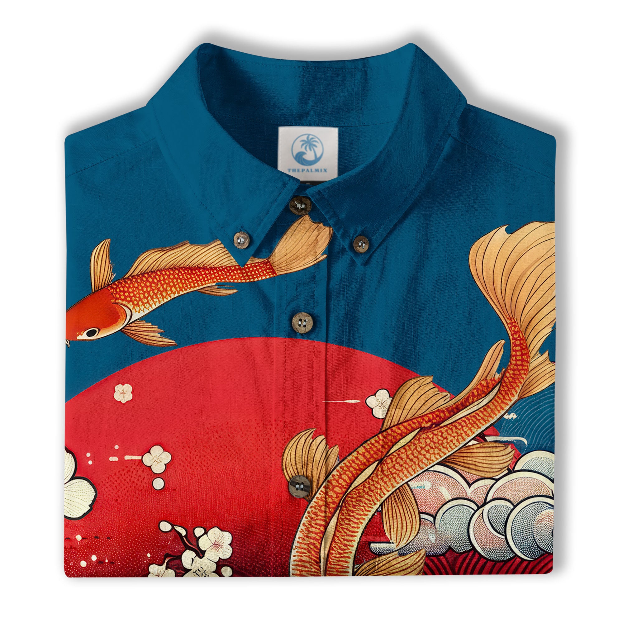 Animals Japanese Koifish Crane Hawaiian Shirt Beach Vacation Hawaiian - The Palmix