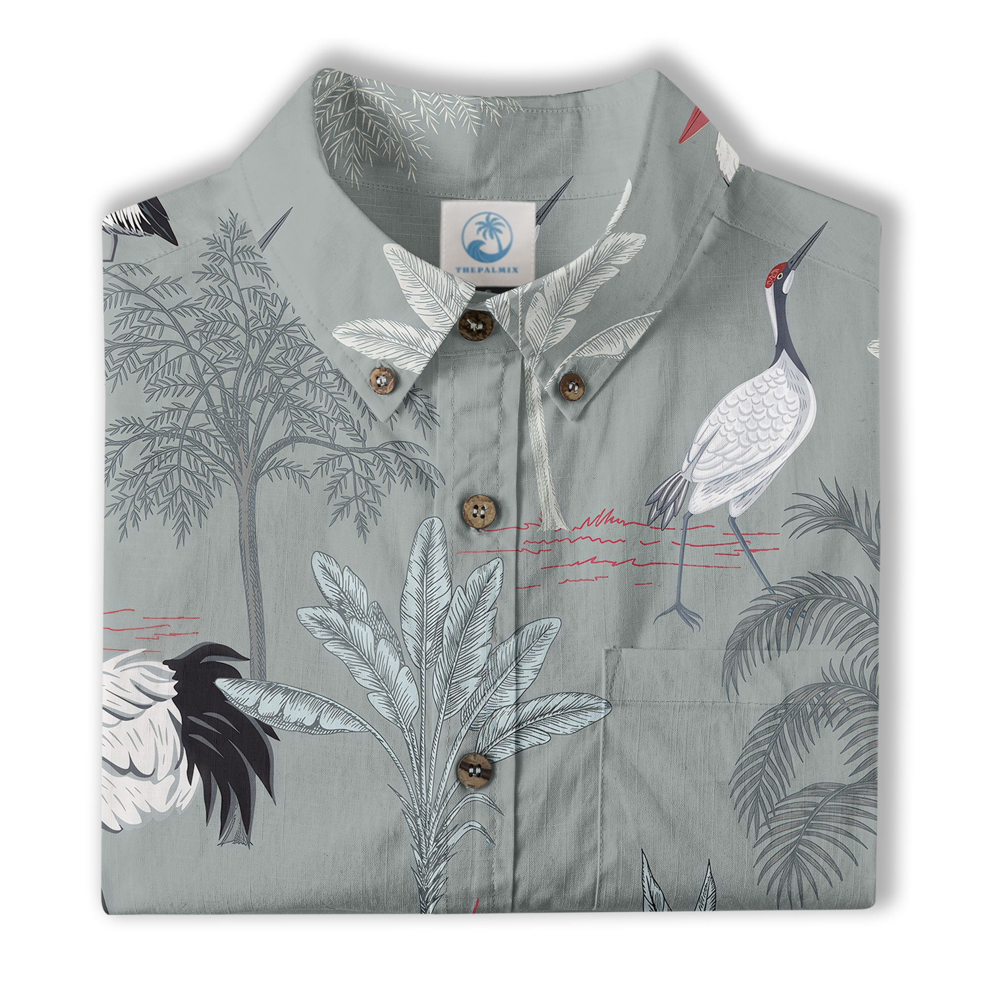 Tropical Birds in Exotic Flowers Wildlife and Plants Floral Colorful Shirt - The Palmix