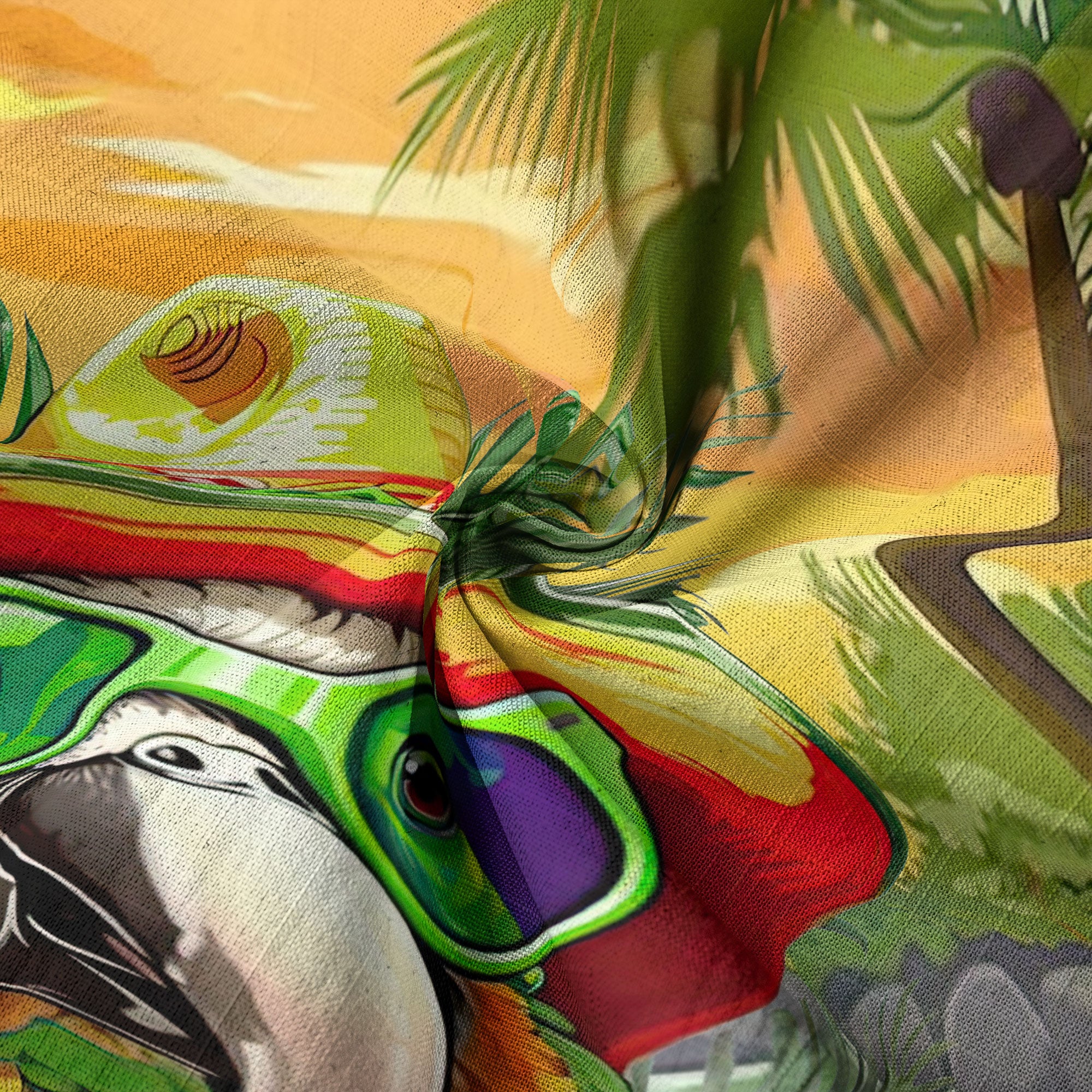It's 5 o'clock Somewhere Tropical Parrot Cocktail Sunset Aloha Hawaii Shirt - The Palmix