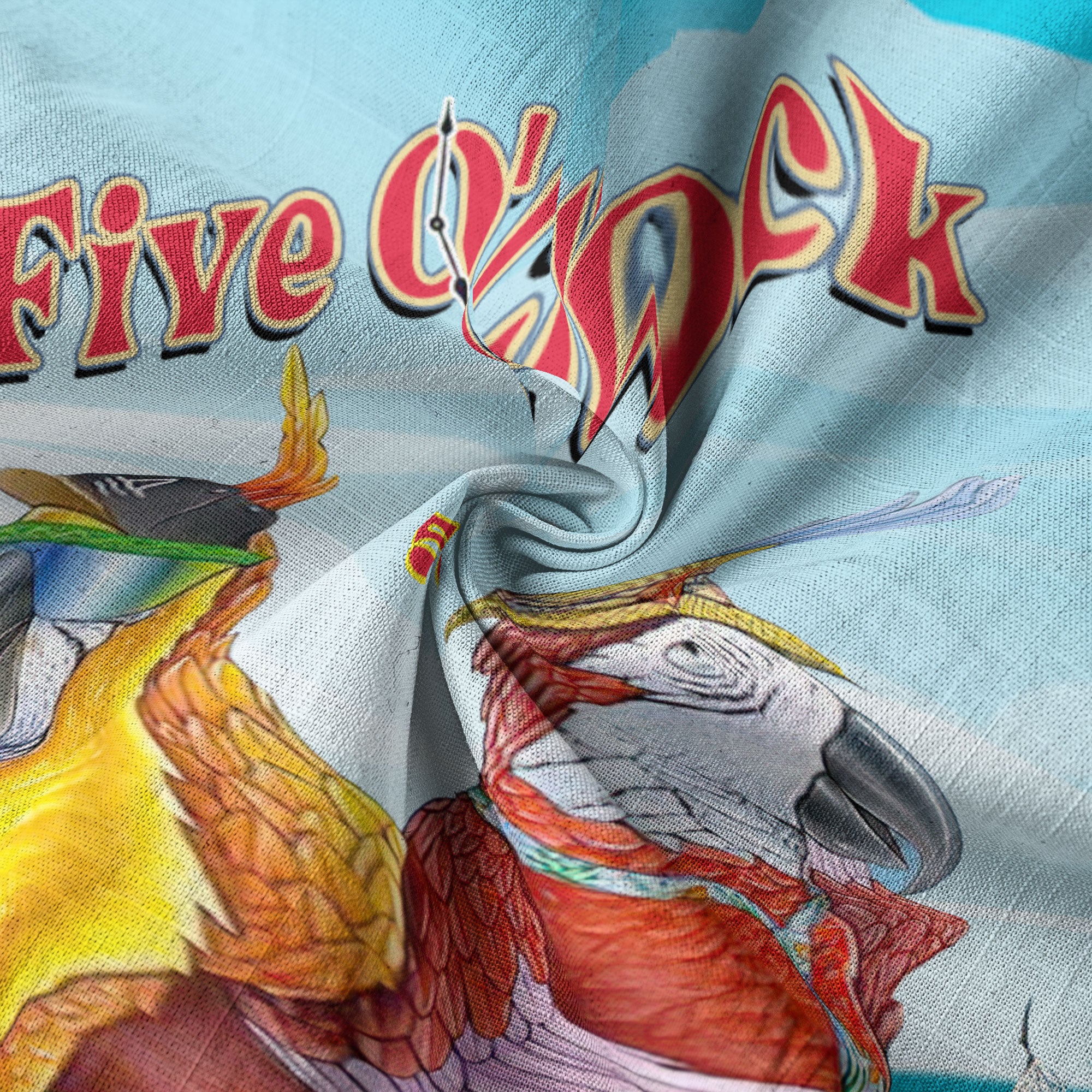 It's 5 o'clock Somewhere Tropical Parrot Cocktail Sunset Aloha Hawaii Shirt for Men - The Palmix