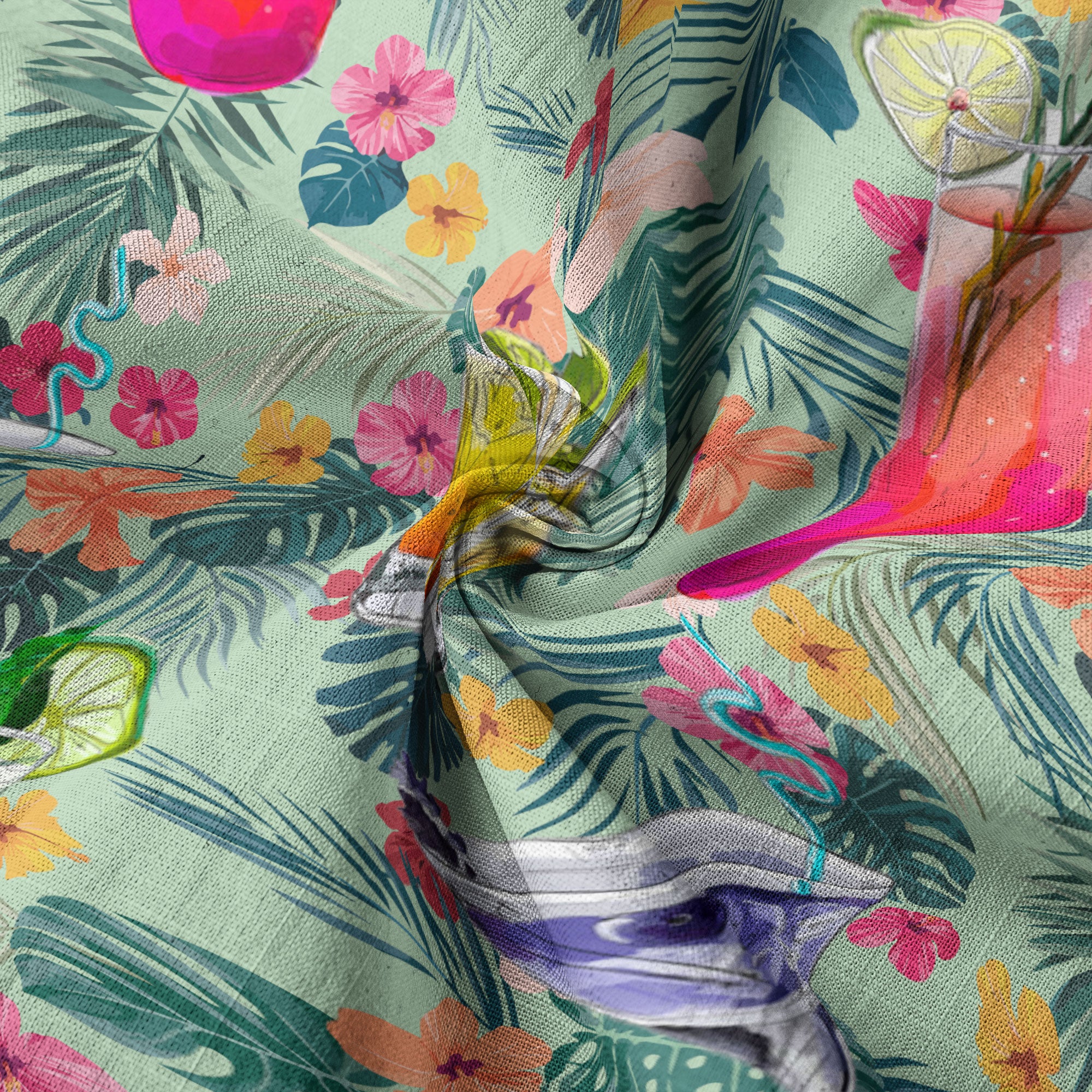 Cocktail Aloha Hawaiian Shirt, Summer Hawaiian Shirt - The Palmix