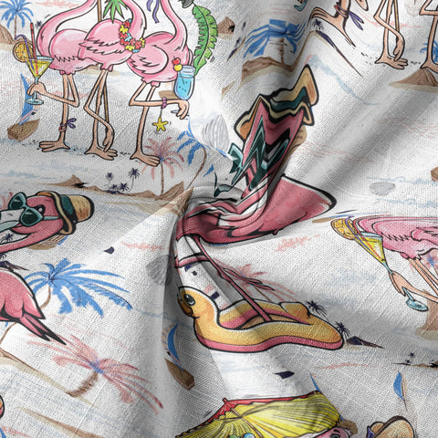 Flamingo Aloha Hawaii Shirt, Flamingo Summer Beach Hawaii Shirt - The Palmix