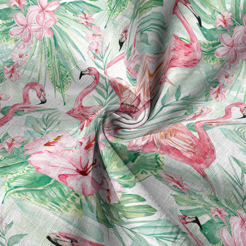 Floral Flamingo Hawaii Pattern Shirt, Hibiscus Hawaiian Shirt - The Palmix