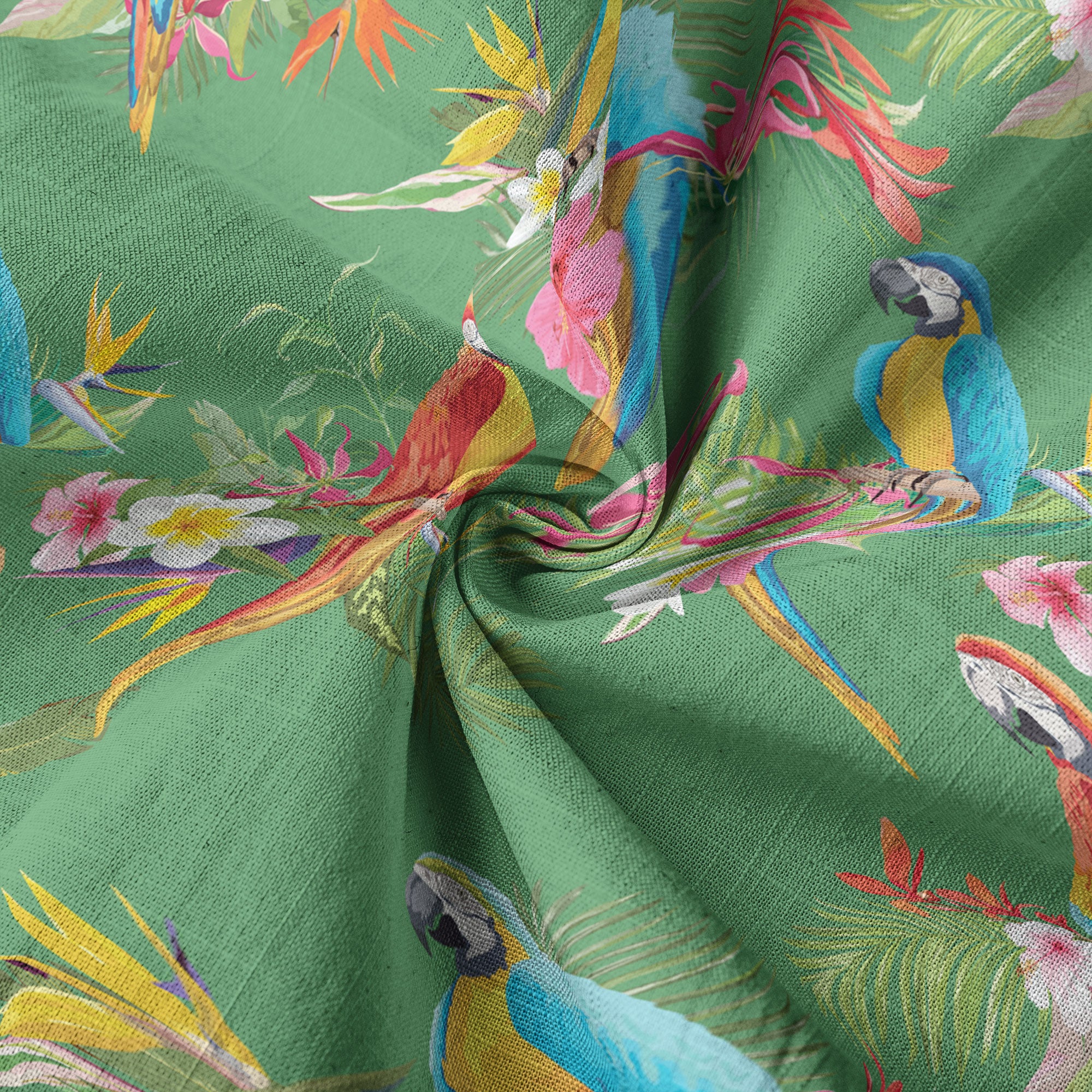 Parrot Hawaiian Button Up Shirt, Aloha Pattern Summer Beach Shirt - The Palmix