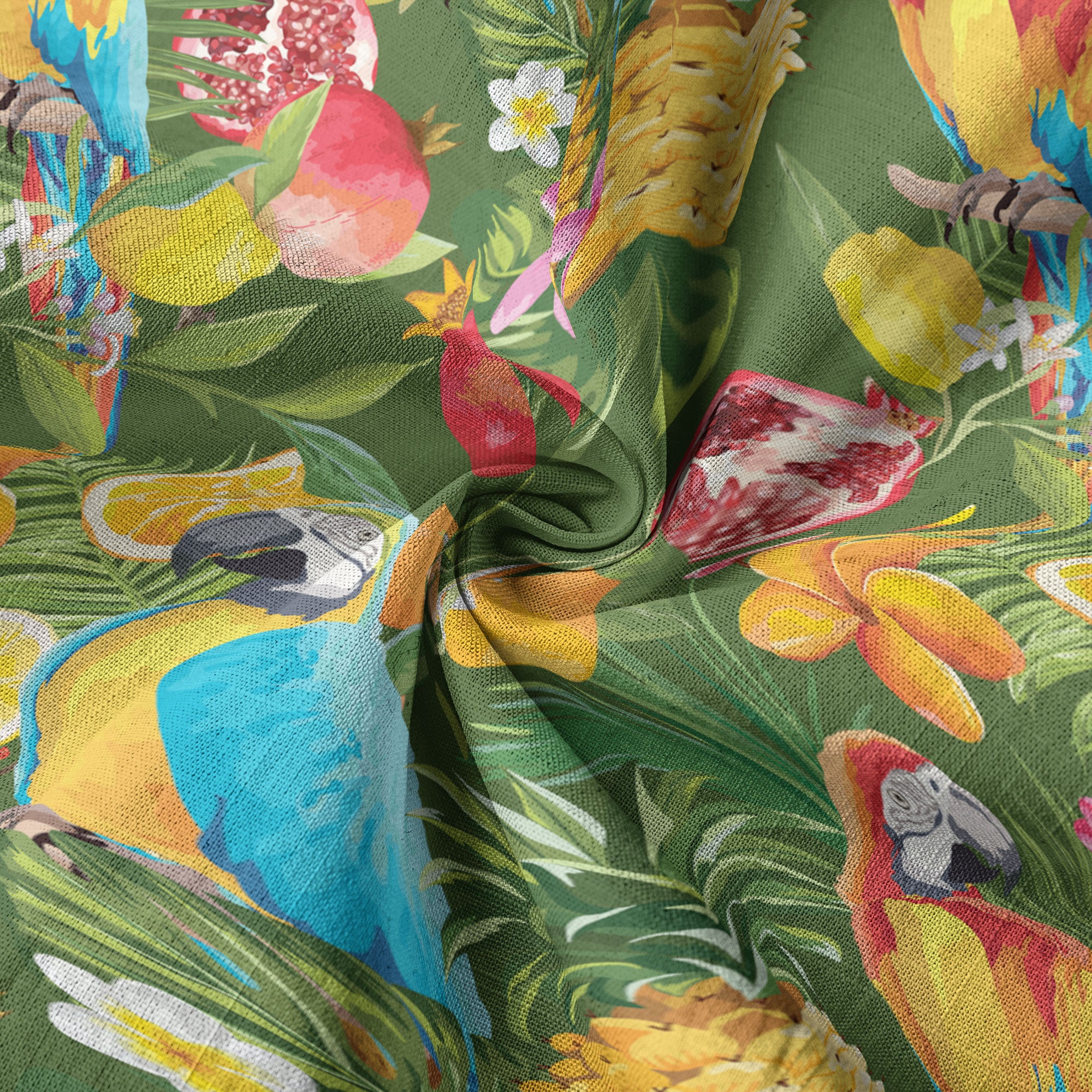 Parrot Hawaiian Button Up Shirt, Aloha Pattern Summer Beach Shirt - The Palmix