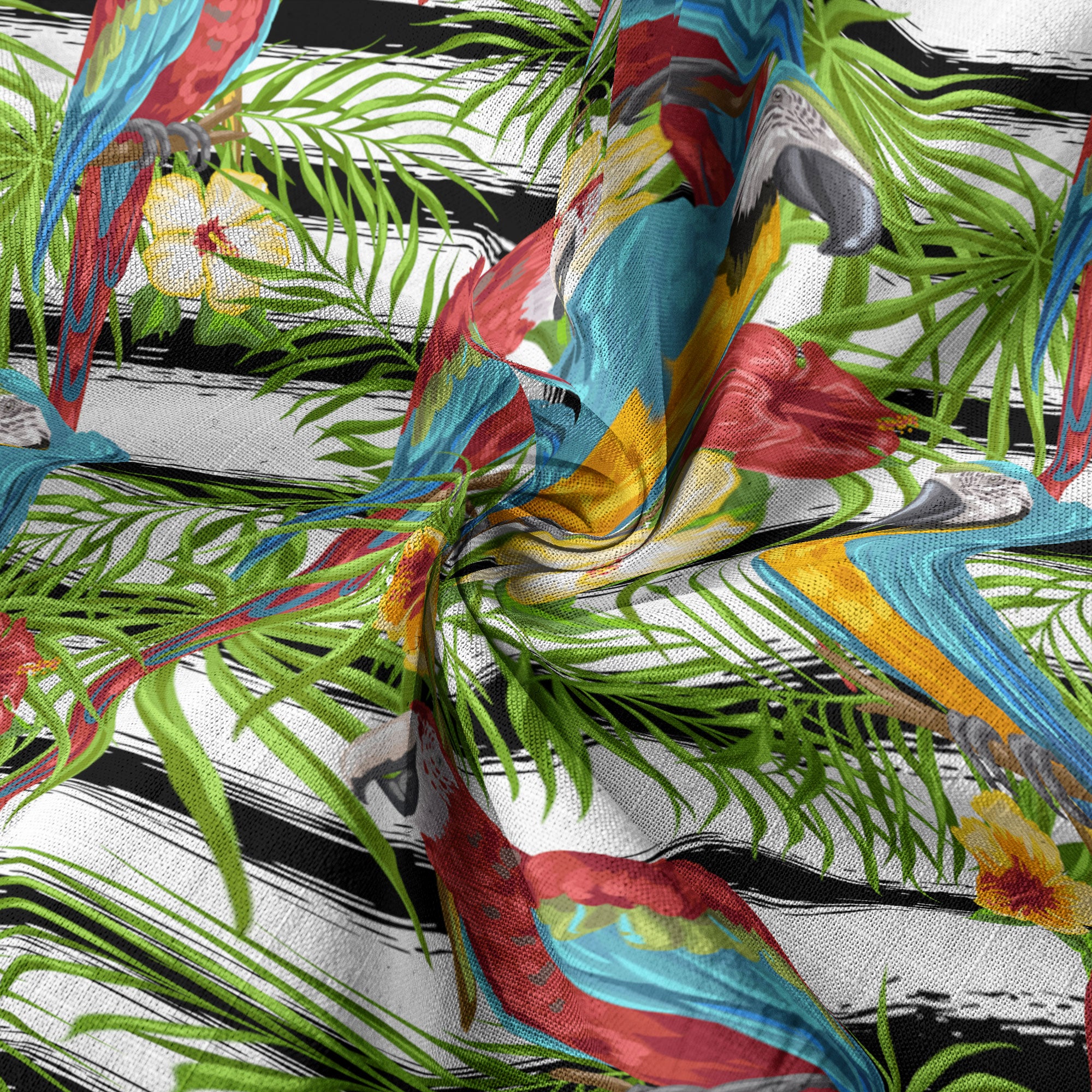 Parrot Hawaiian Button Up Shirt, Aloha Summer Beach Hawaiian Button Down Shirt - The Palmix