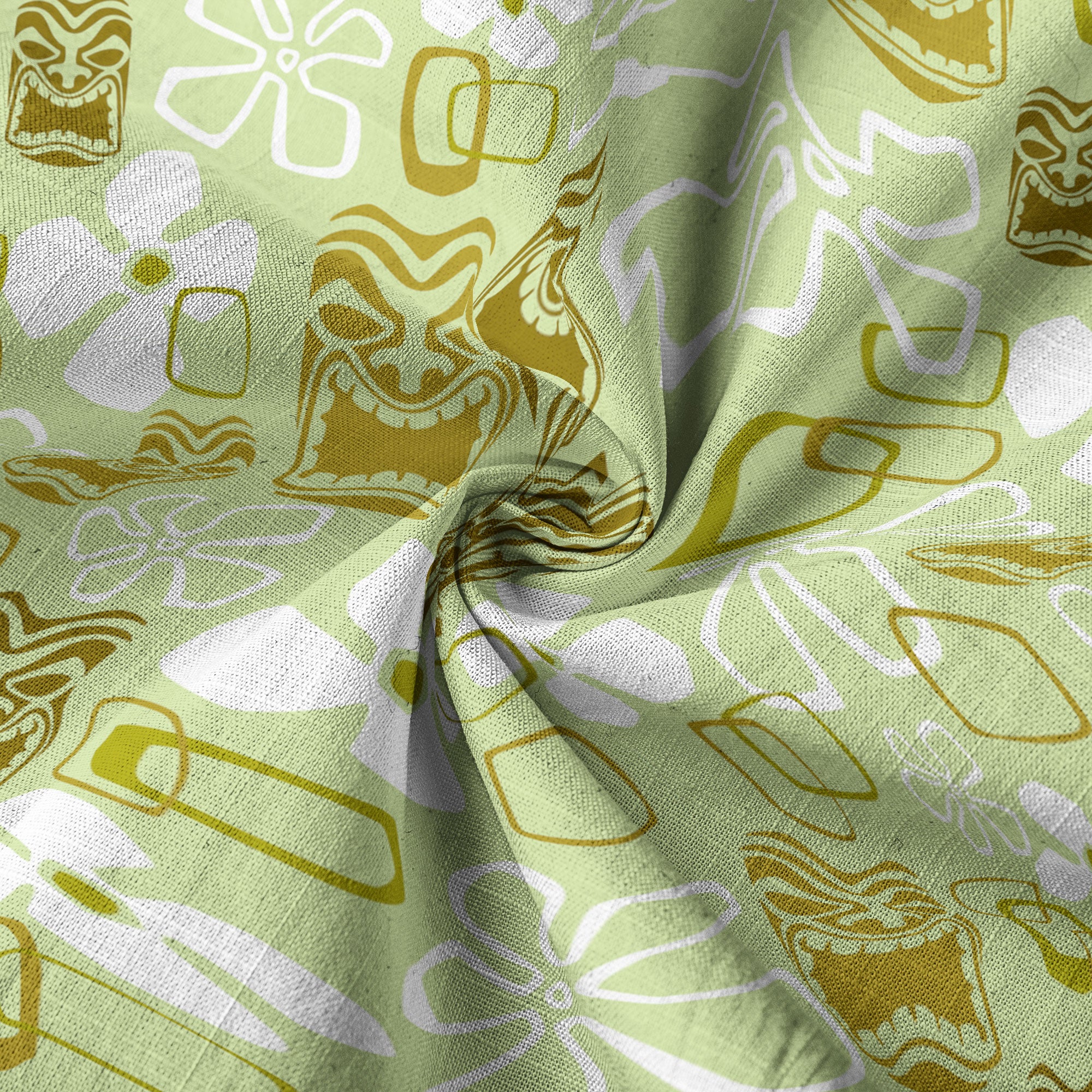 Exotic Tiki Pattern Hawaii Shirt for Men, Hibiscus Hawaii Shirt - The Palmix