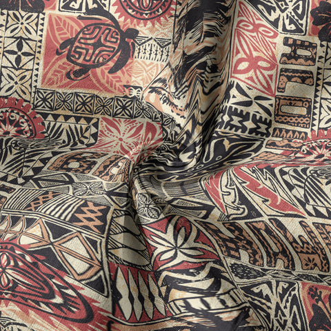 Hawaiian Tapa Style Tribal Pattern Shirt - The Palmix