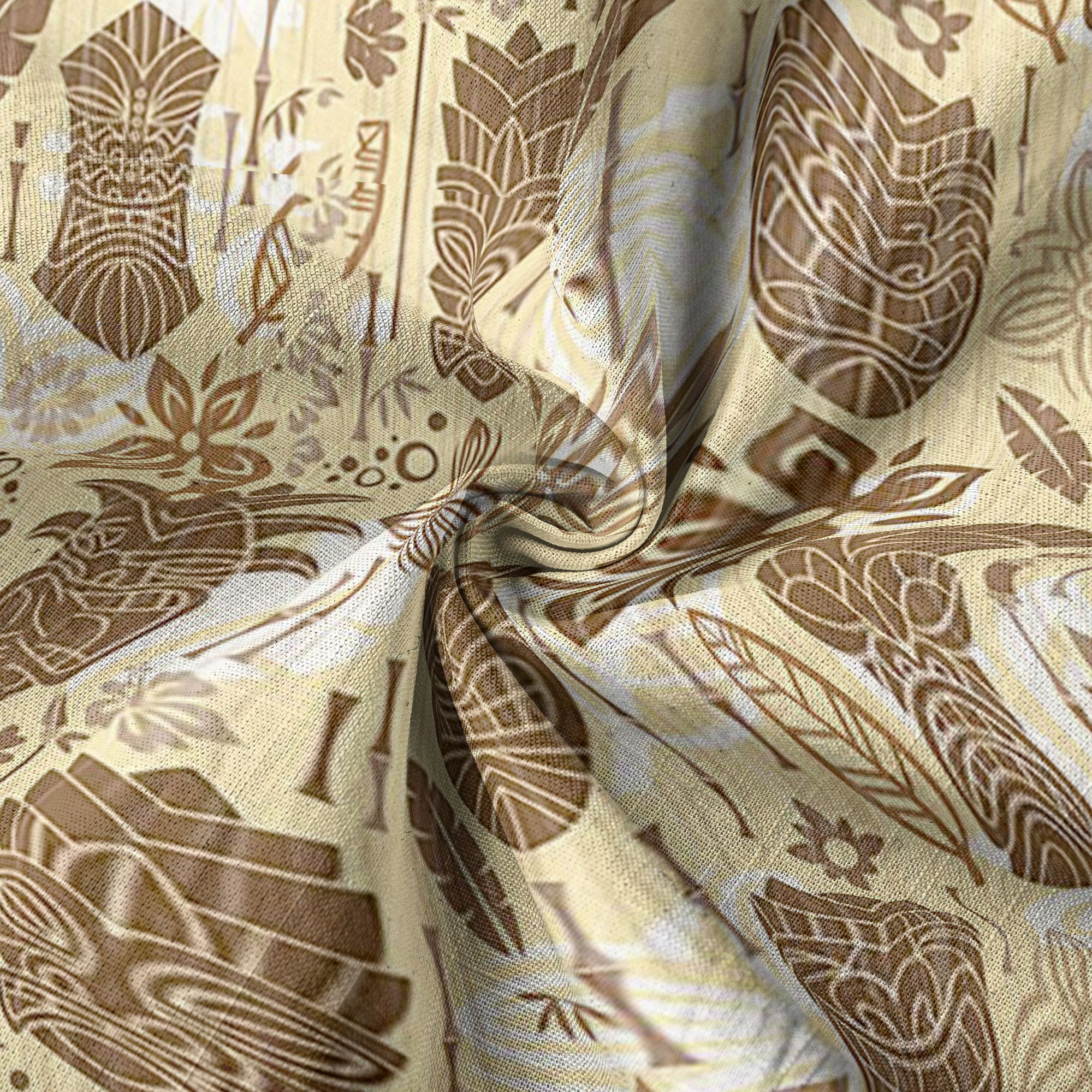 Surfing Tiki Mask Pattern Hawaii Shirt for Men, Tiki Mask Hawaiian Shirt - The Palmix