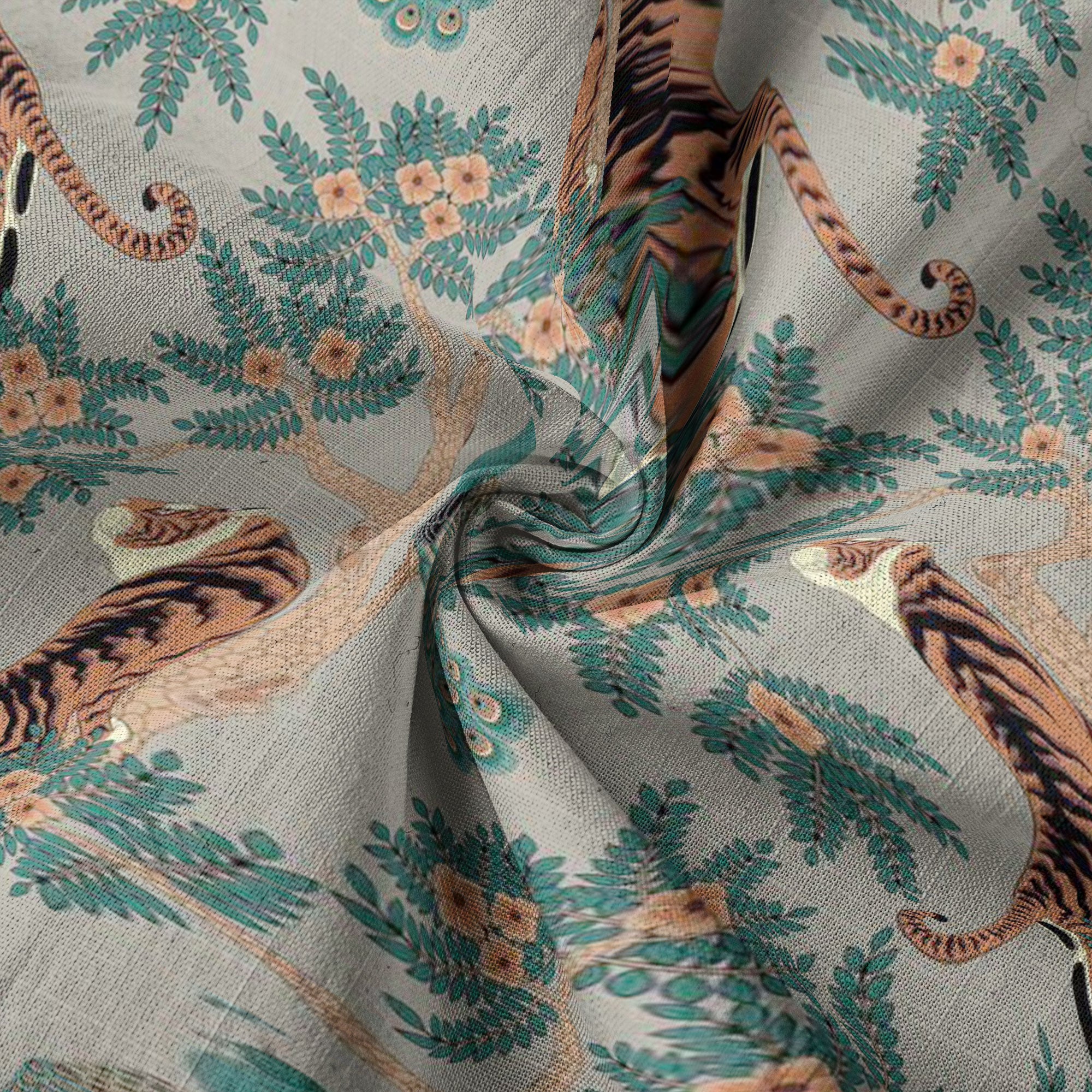 Tiger And Peacock Jungle Aloha Hawaiian Shirt - The Palmix