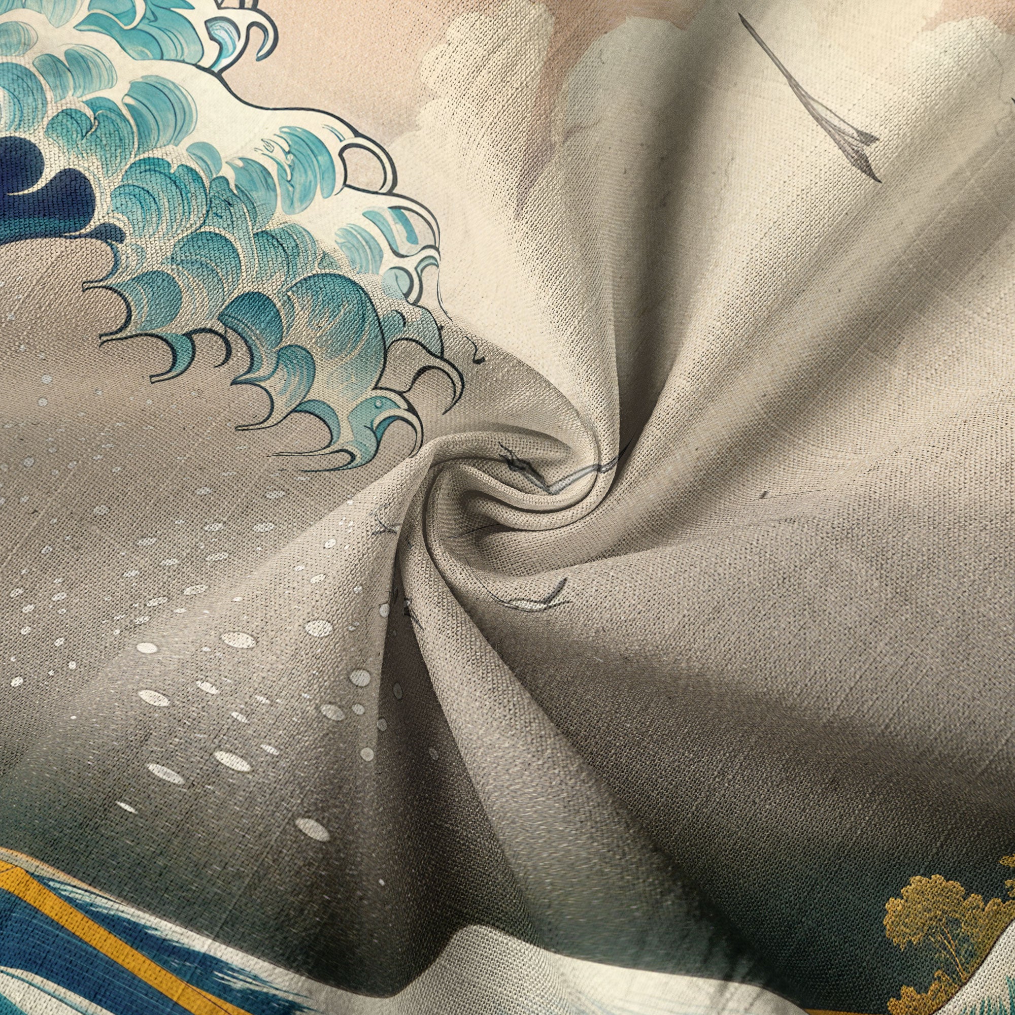 Crane Sakura Japanese Hawaiian Shirt Ocean Wave Koi Carp Fish Hawaiian - The Palmix
