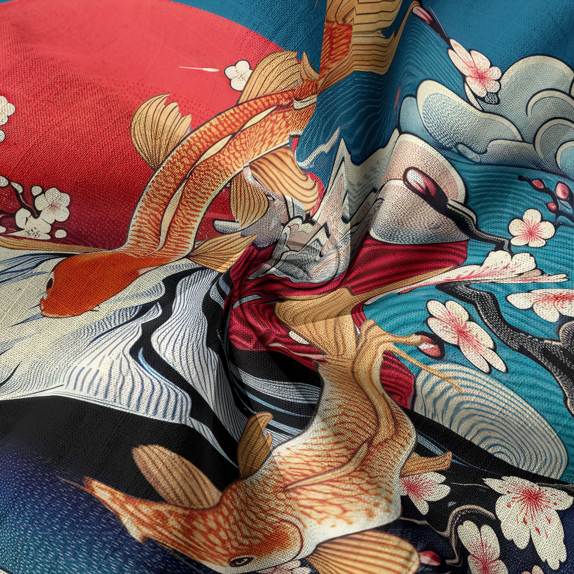 Animals Japanese Koifish Crane Hawaiian Shirt Beach Vacation Hawaiian - The Palmix