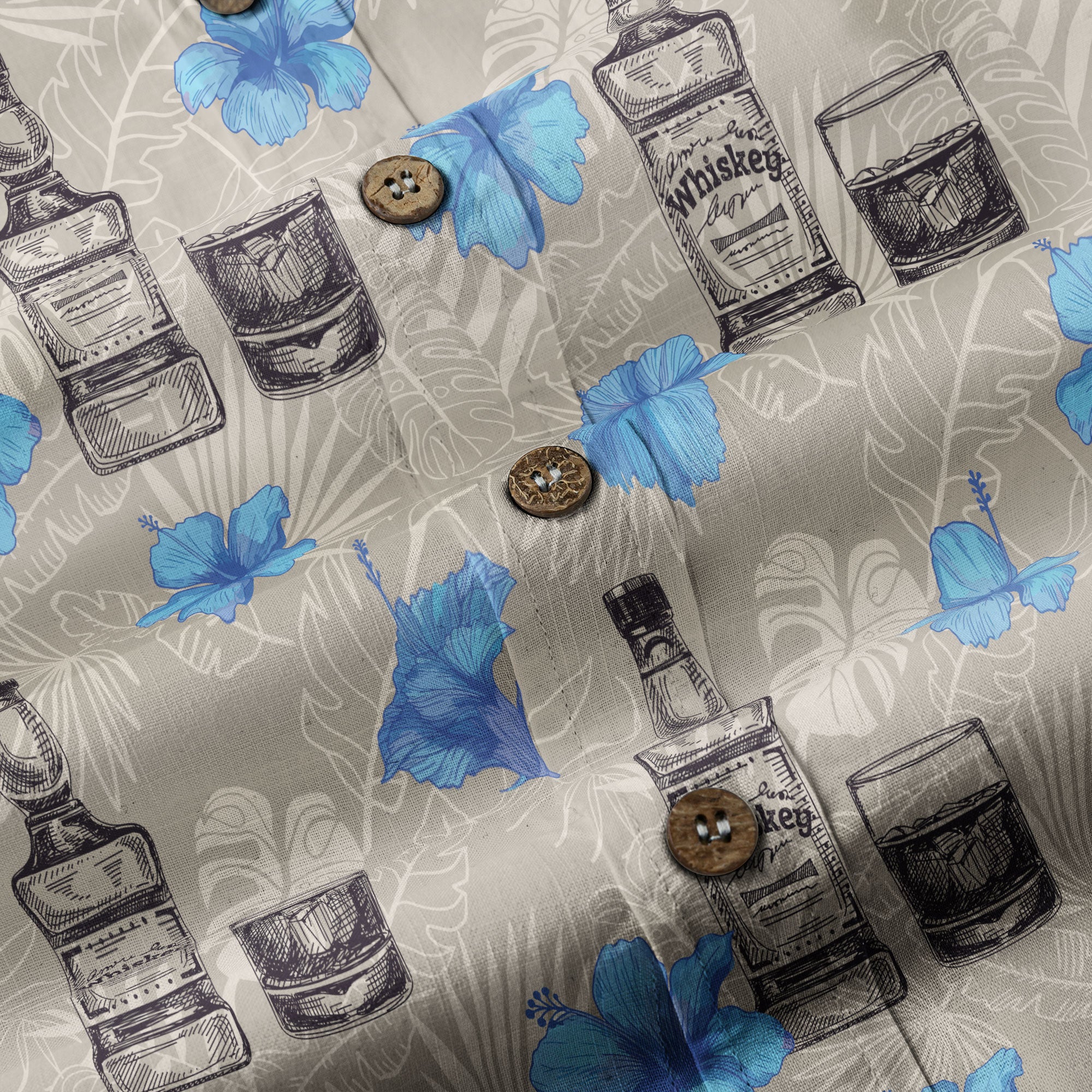 Whiskey Hawaiian Shirt, Whiskey Shirt Whisky Short-sleeve Hawaiian Shirt Cocktail Aloha Shirt - The Palmix