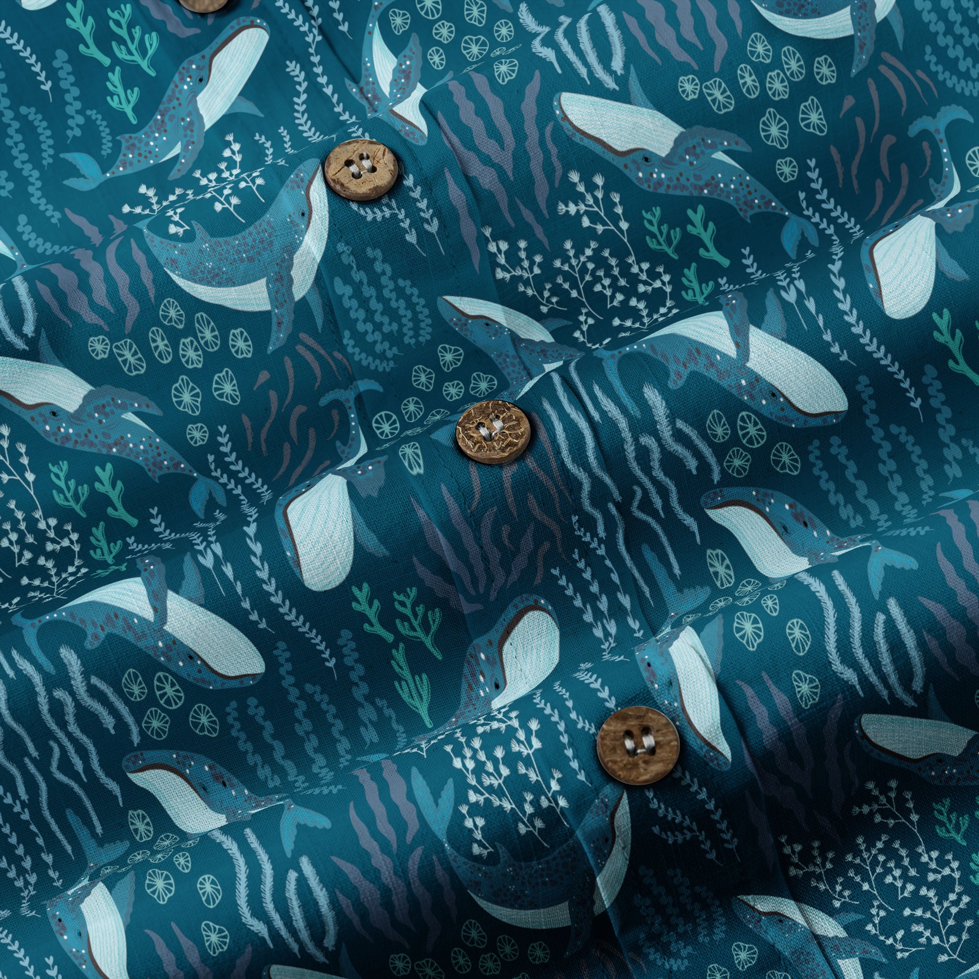 Humpback Whales Hawaii Shirt, Ocean Animals Button Up Shirt - The Palmix
