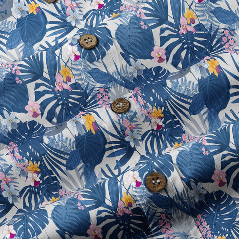 Tropical Floral Pattern Hawaii Shirt, Tranquil Blossom Hawaii Shirt - The Palmix